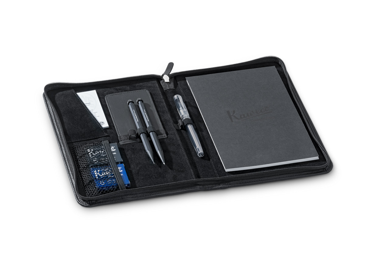 Kaweco_Organiser_Black_open_web_sFe30JDk96ydD6 Kaweco Organiser Schwarzes Leder A5