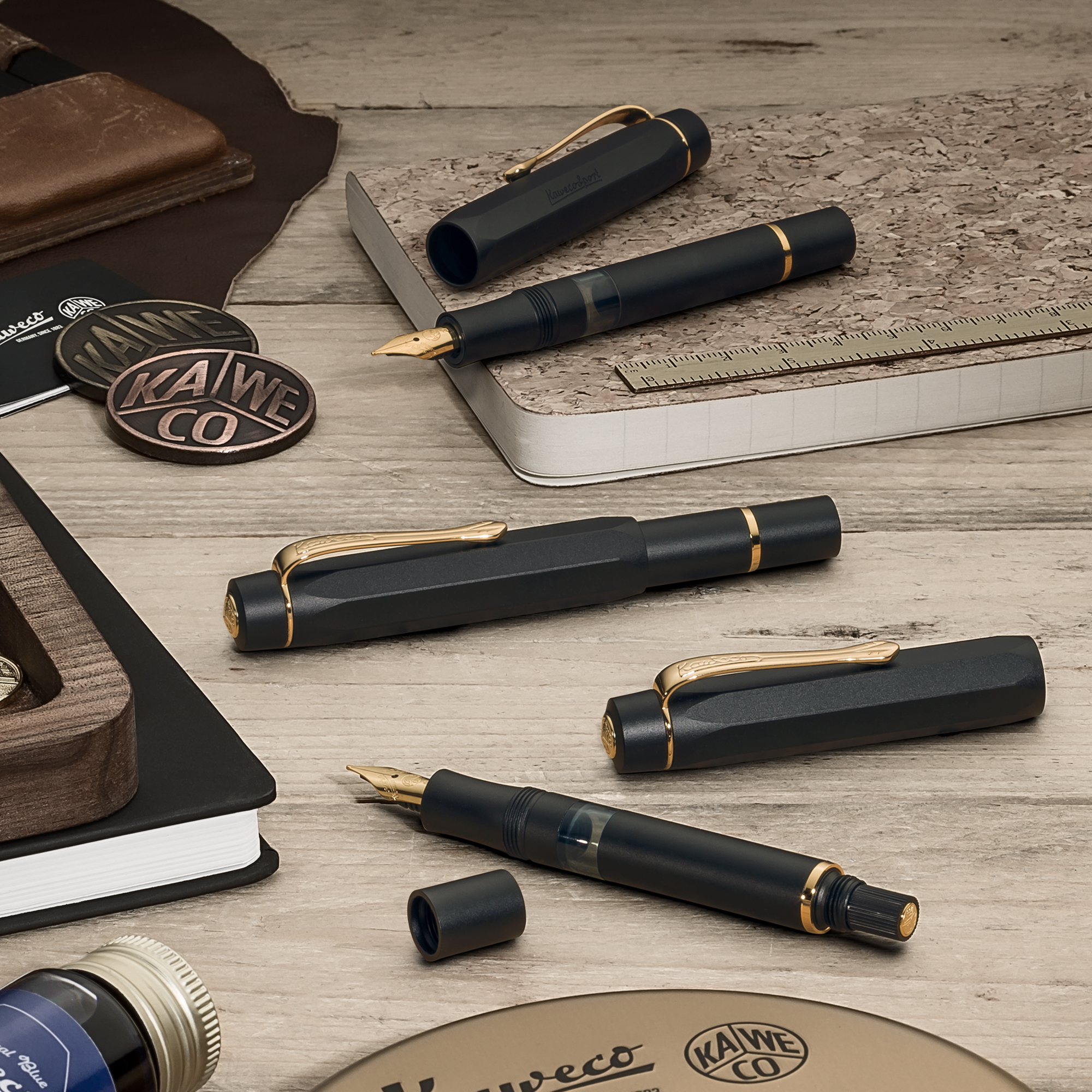Kaweco Al SPORT Kolbenfüllhalter Starter Set
