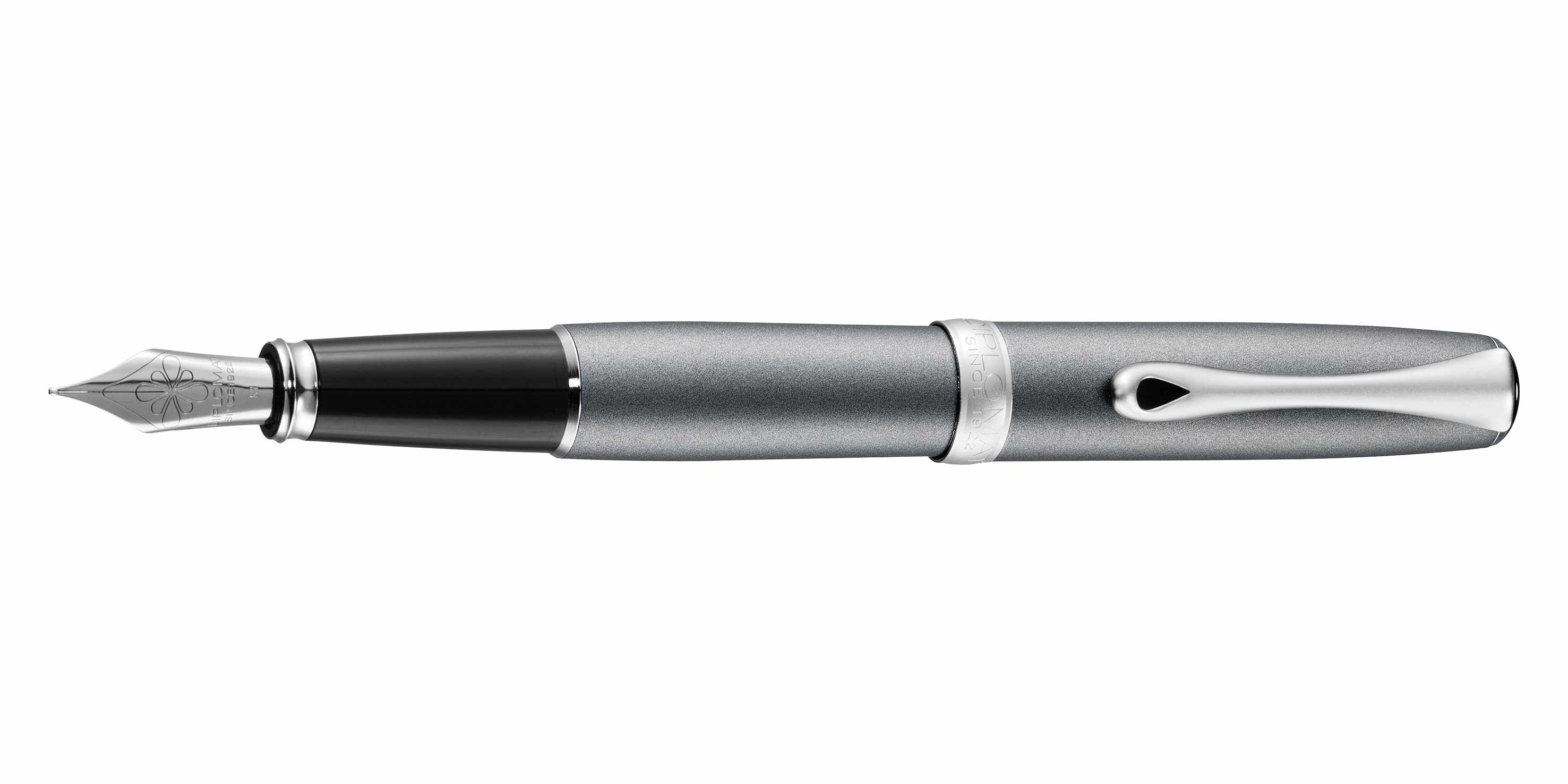 Diplomat Excellence A2 fountain pen venezia platin matt chrome nib stainless steel