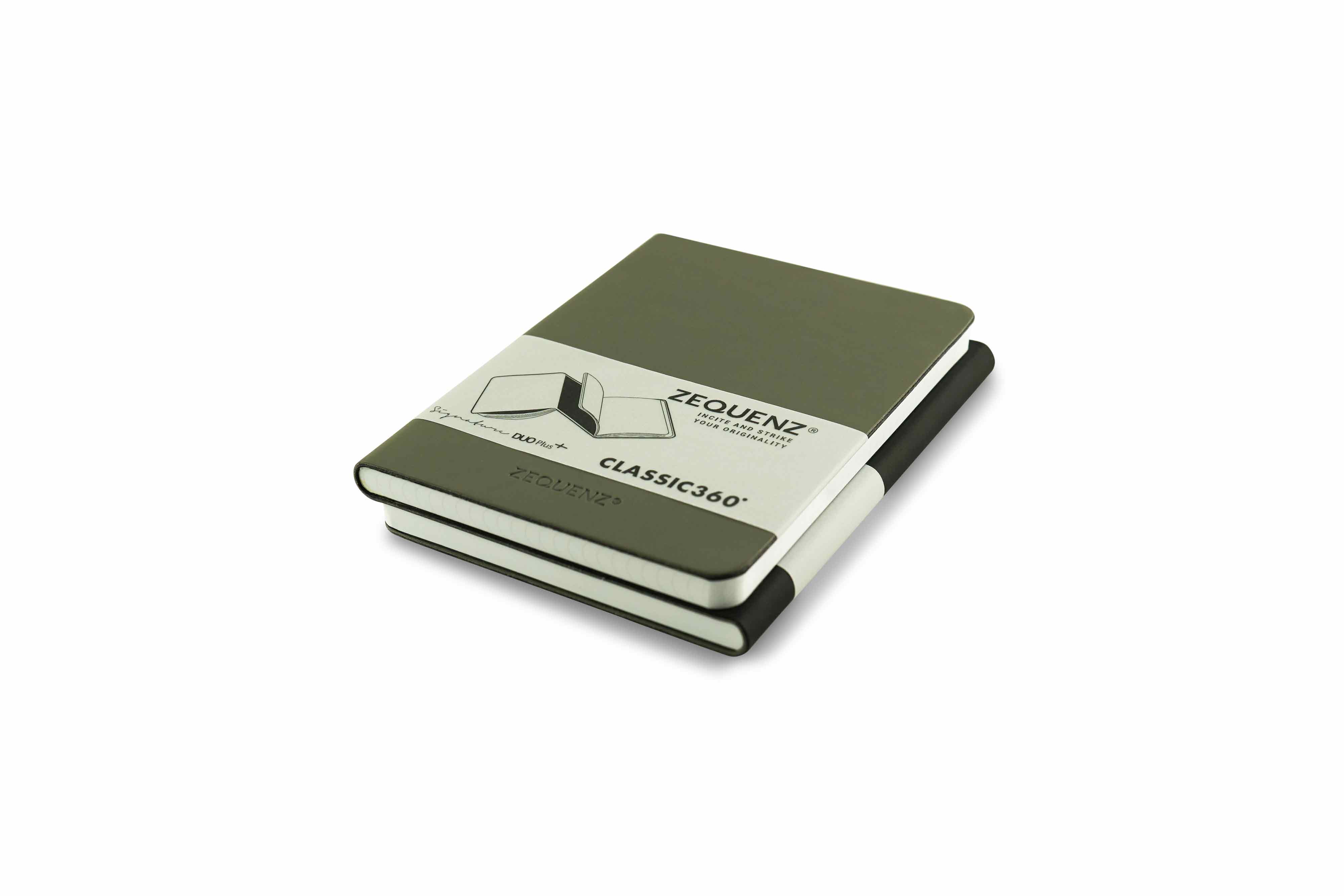 Zequenz-notebook-Duo-Plus-A6-grey-black Zequenz Duo Plus 360 Notizbuch A6 Grau Schwarz