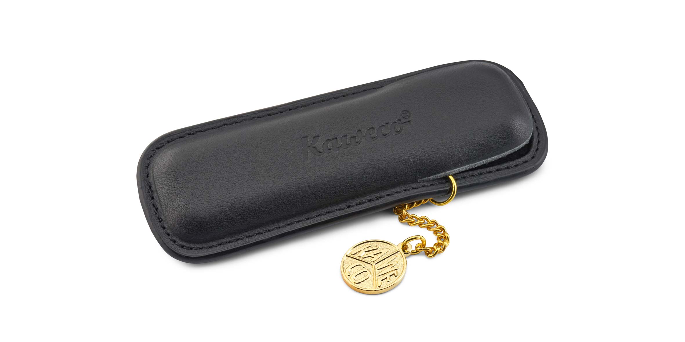 Kaweco-CLASSIC-Leather-pouch-for-2-pens Kaweco CLASSIC Etui für 2 Stifte mit Logokette