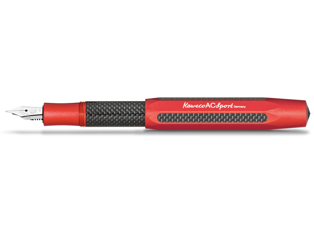Kaweco AC Sport Füllhalter Rot | Medium Stahl blank