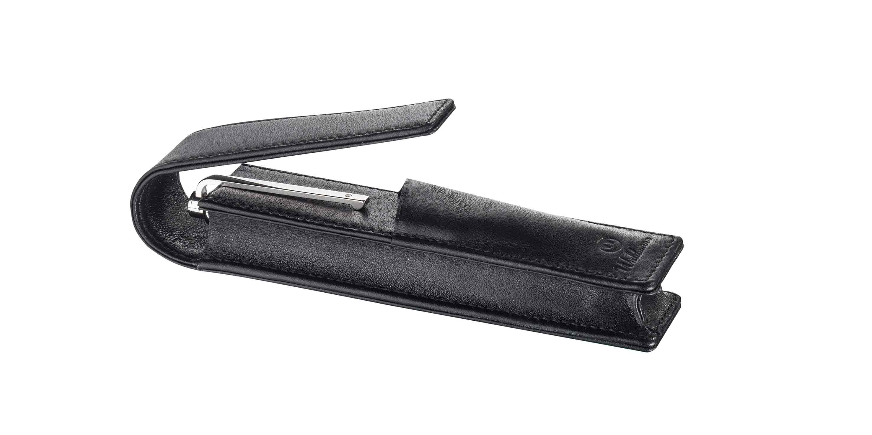 Waldmann-Etui-f-r-1-Stift-case-for-1-pen Waldmann leather pouch with flap for 1 writing instrument
