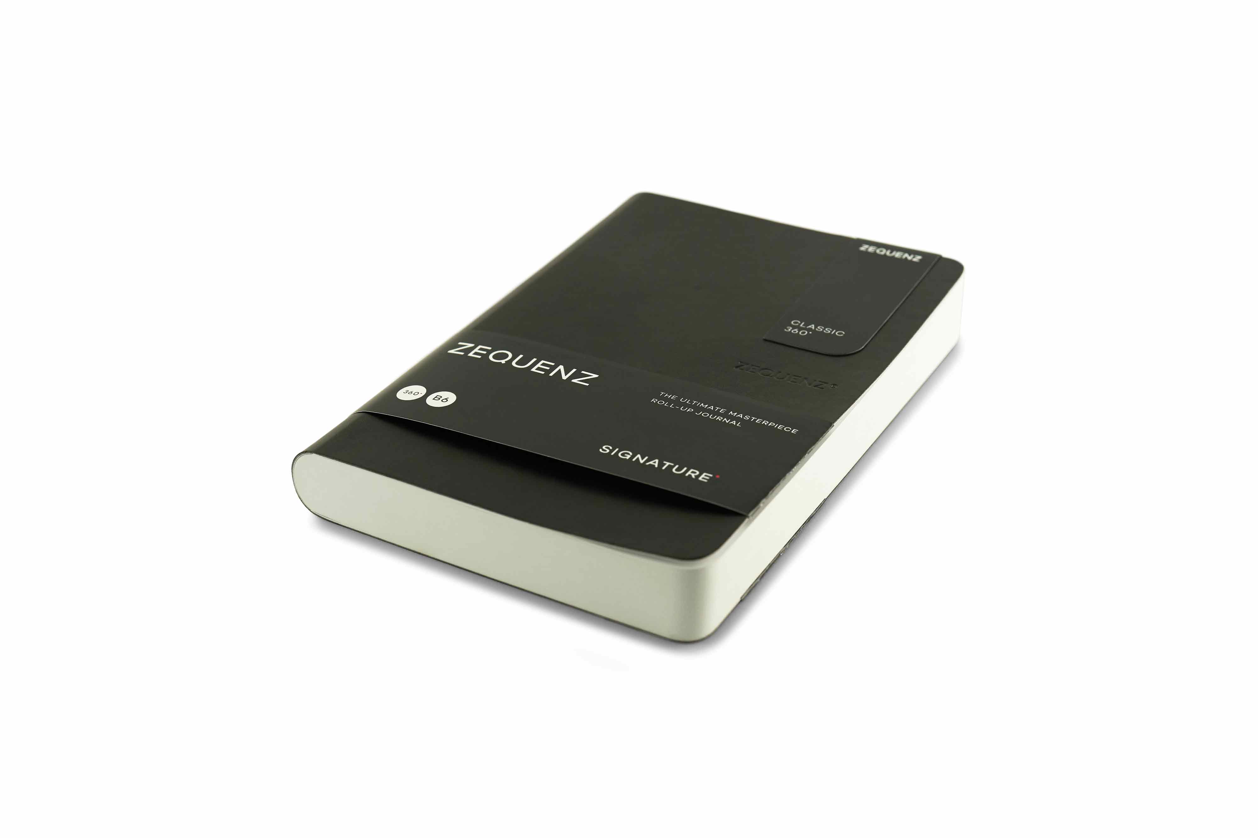 Zequenz-notebook-Signature-Classic-B6-black Zequenz Signature Classic 360 Notizbuch B6 Schwarz