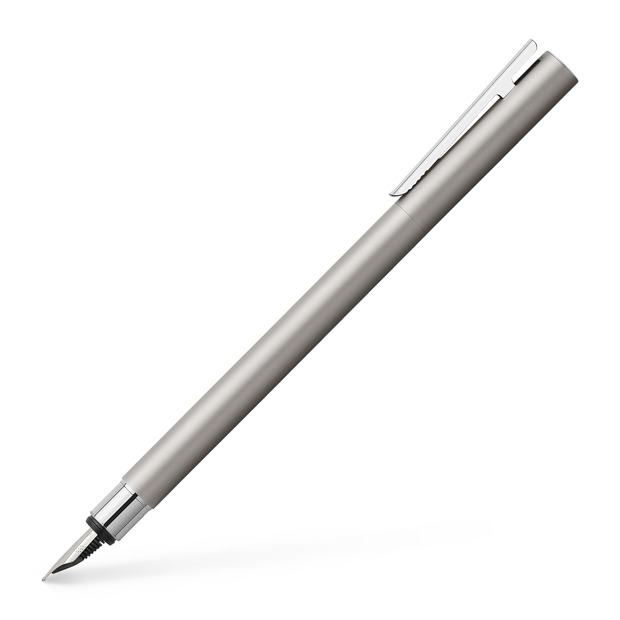 342100_Neo-Slim-Stainless-Steel-fountain-pen-M-silver-matt_High-Res_55596 Faber-Castell Füllhalter Neo Slim Edelstahl matt