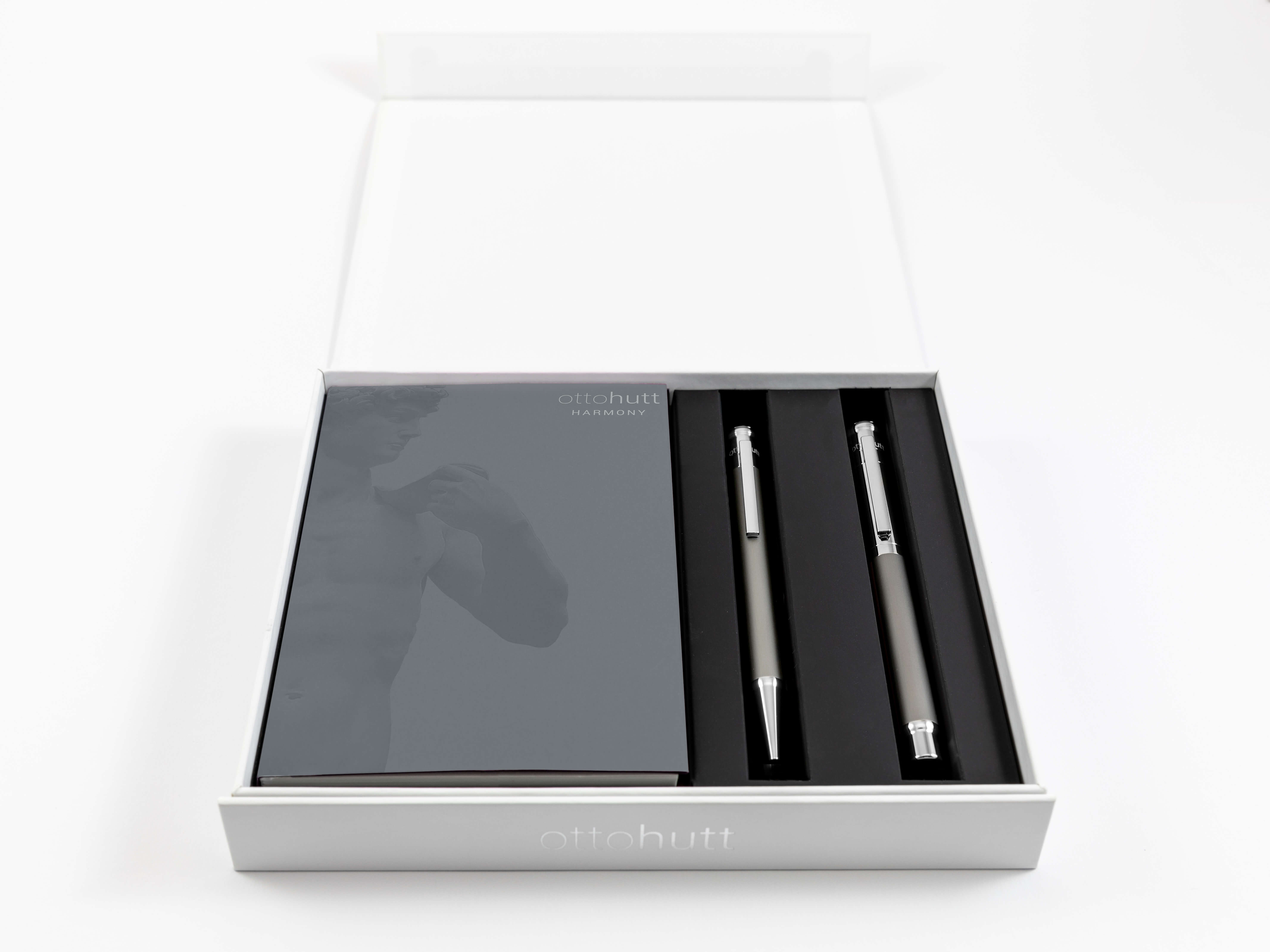 Otto Hutt Entwurf 04 Füllhalter + Kugelschreiber-Set Graphite Grey HARMONY Limited Edition