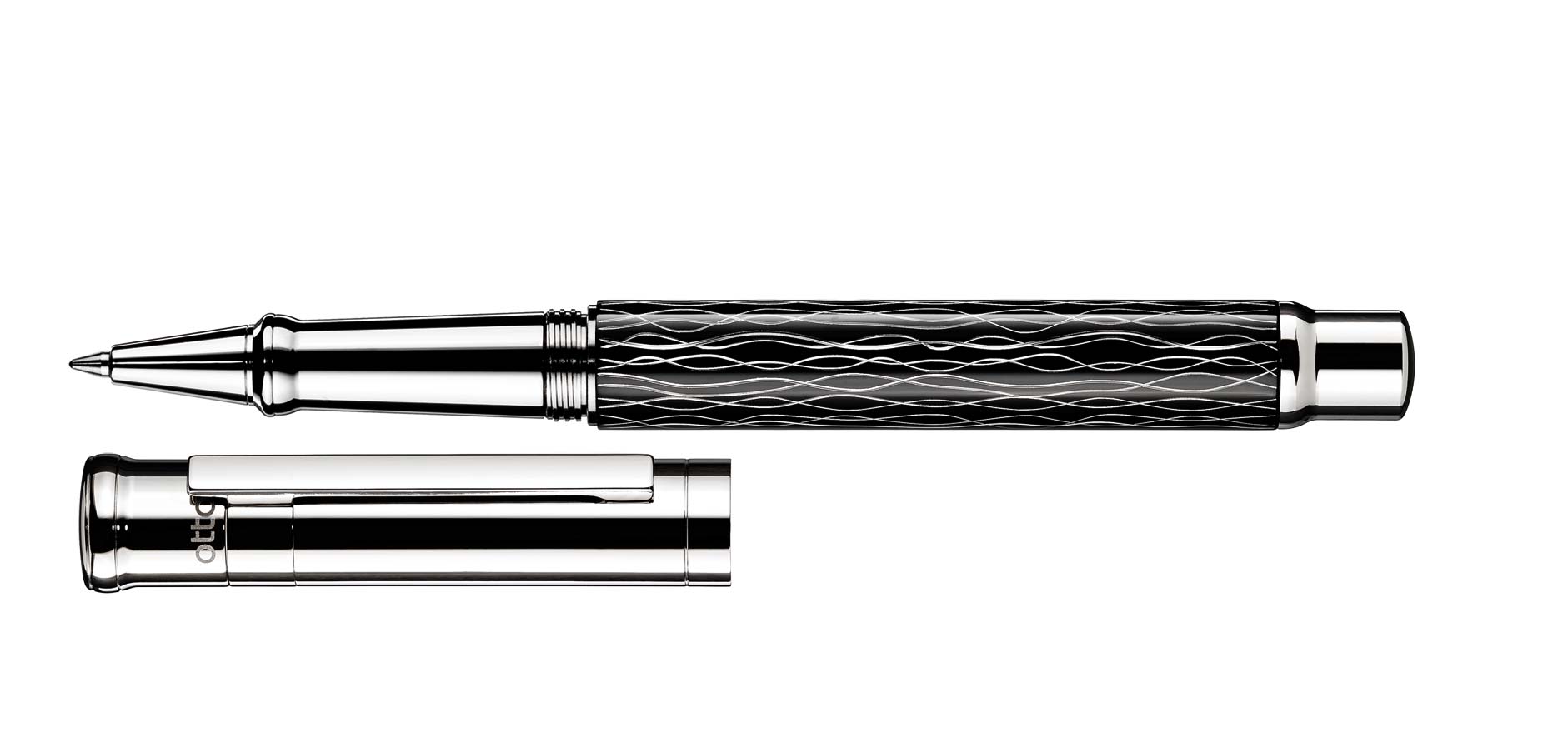 Otto Hutt Entwurf 04 Rollerball Welle Schwarz