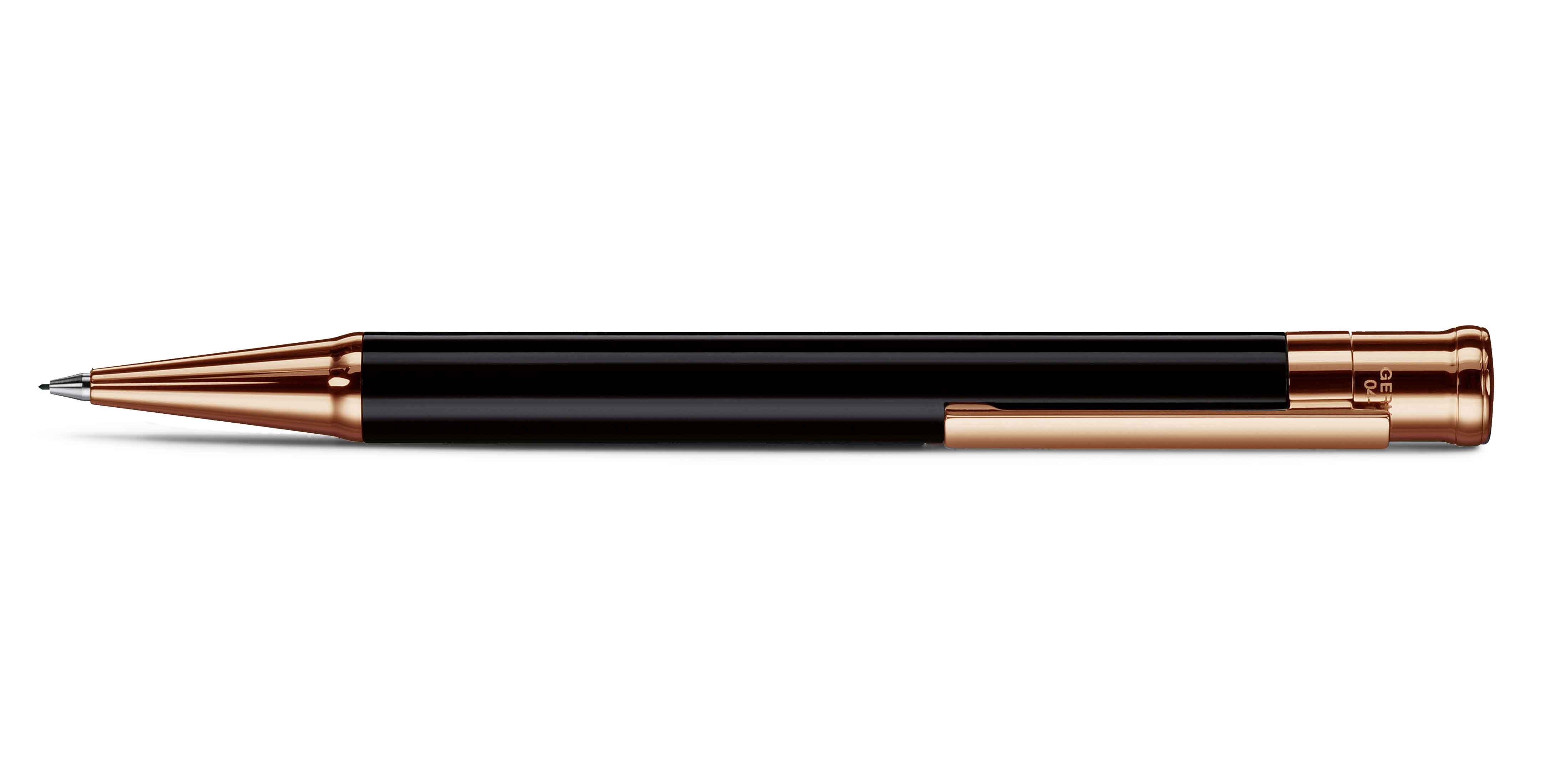Otto Hutt Design 04 twist pencil plain black rosegold