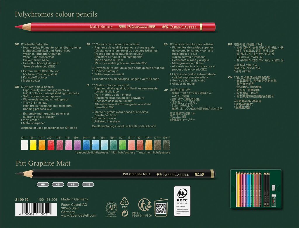 Faber-Castell Polychromos & Pitt Graphite Matt 23er