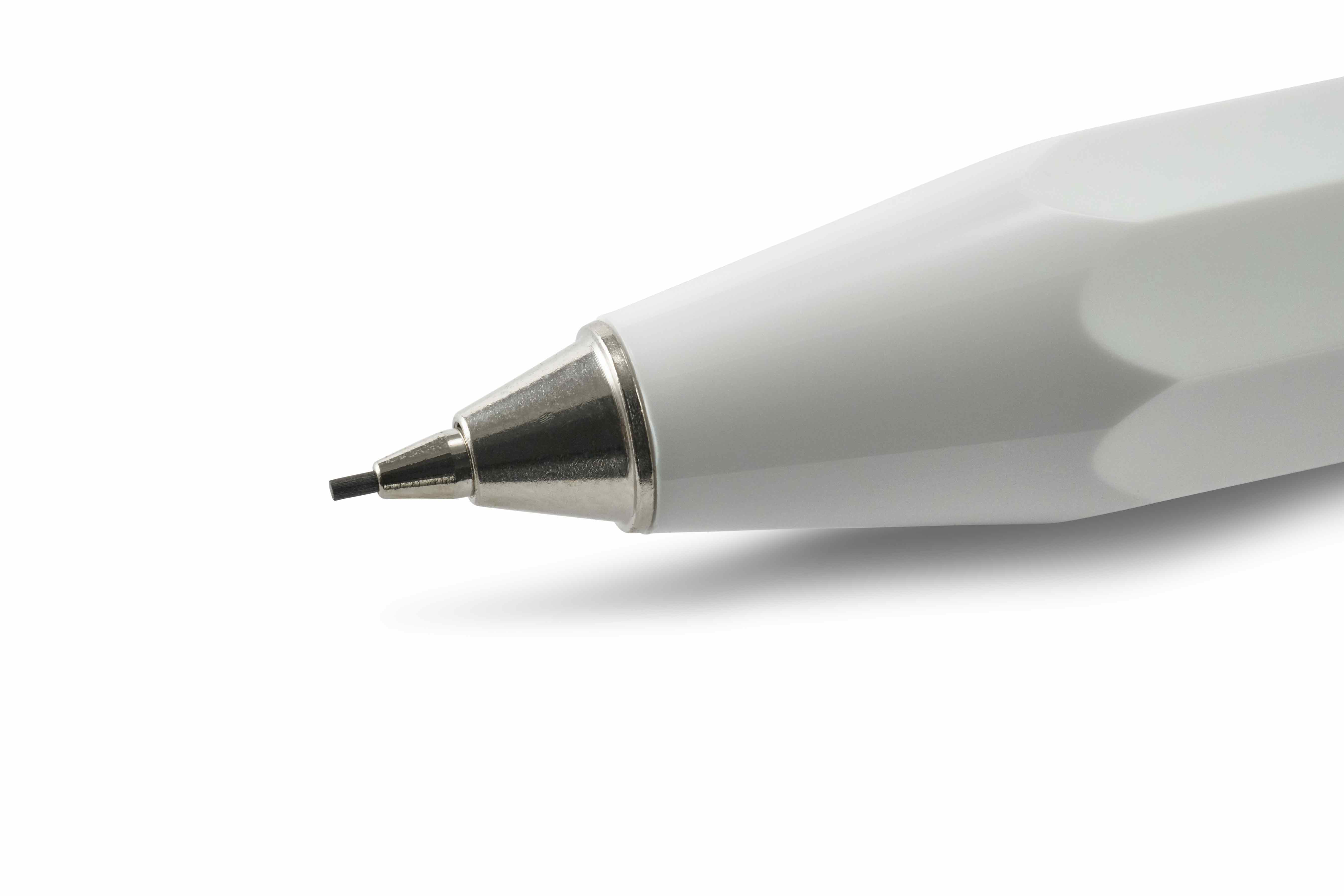 Kaweco-Details-SKYLINE-Weiss-Druckbleistift Kaweco SKYLINE Sport Druckbleistift 0,7 mm Weiß Detail Front