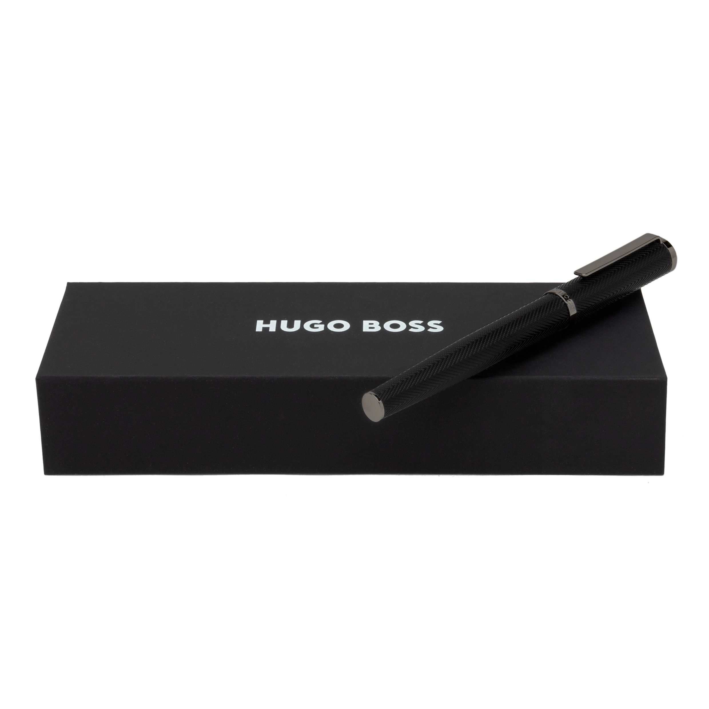 HSI1062D_E3-1 Hugo Boss Füllfederhalter Formation Herringbone Gun