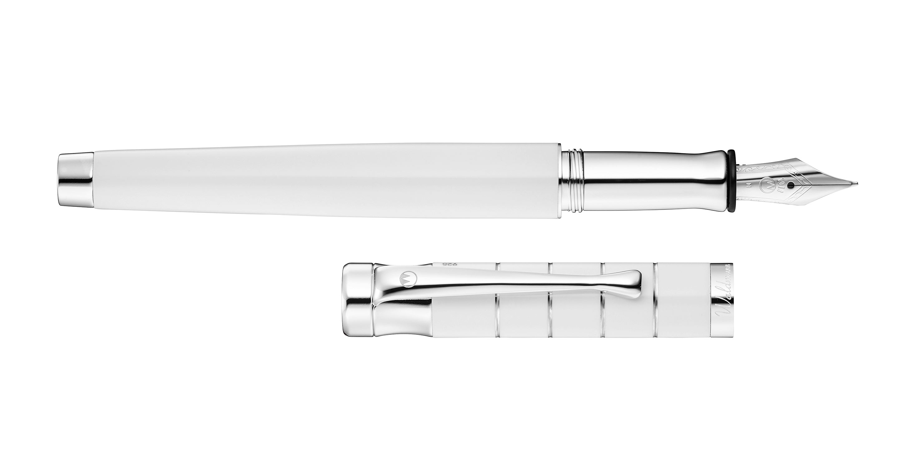 Waldmann-F-ller-Stahl-Weiss-Ringe-fountain-pen-white-rings Waldmann Tango fountain pen white ring-design steel nib
