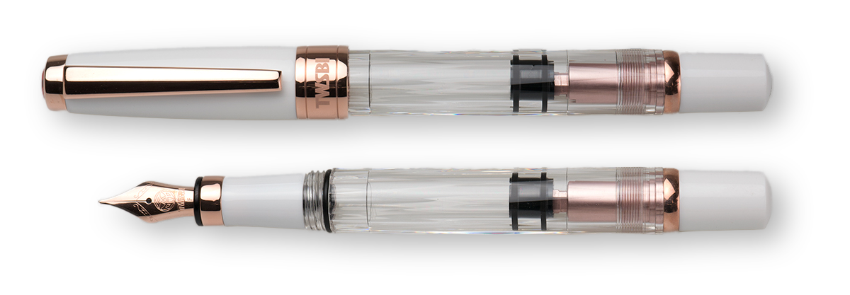 TWSBI Diamond 580 Kolbenfüllhalter White Rosegold 2