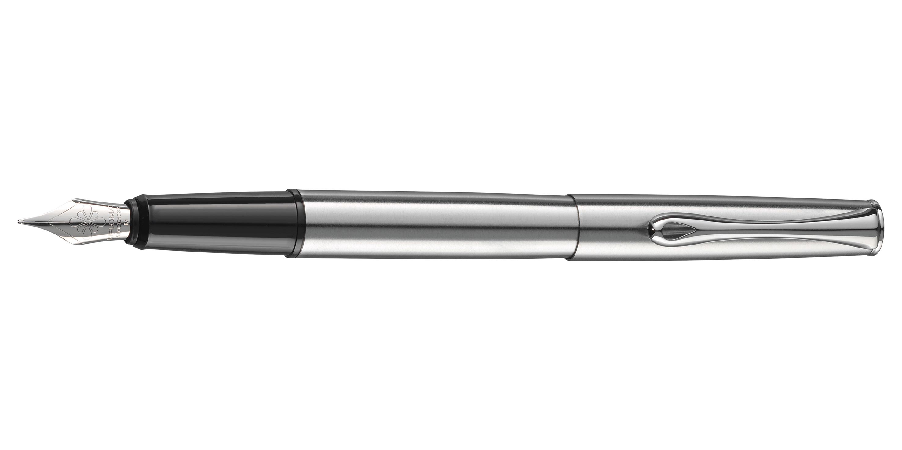 Diplomat-Esteem-F-ller-Chrom-fountain-pen-chrome Diplomat Esteem Füllhalter Matt Chrom