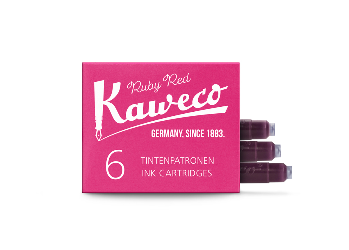 Kaweco_Ink_6-pack_RubRed_open_web_s Kaweco Tintenpatronen Rubin Rot