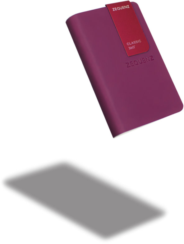 Zequenz The Color Notizbuch A7 Beeren Bordeaux
