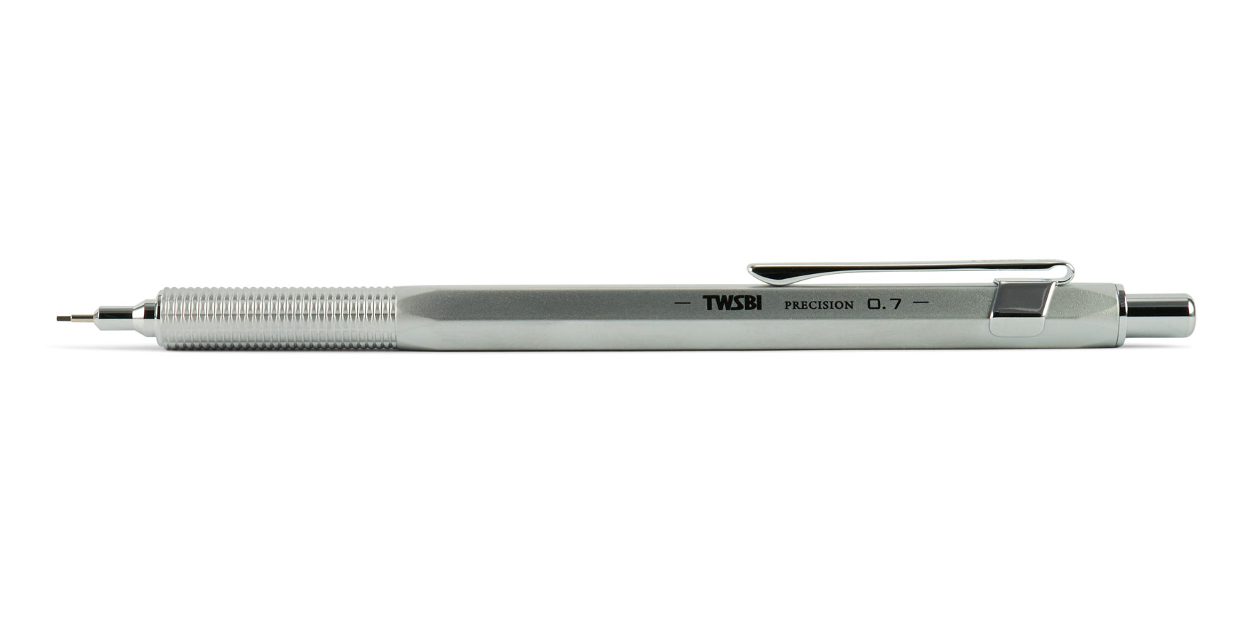 TWSBI-Precision-push-pencil-RT-0-7-mm-silver-open5a0c749e827b4 TWSBI Precision RT Druckbleistift 0,7 mm silber Minenrohr ausgefahren