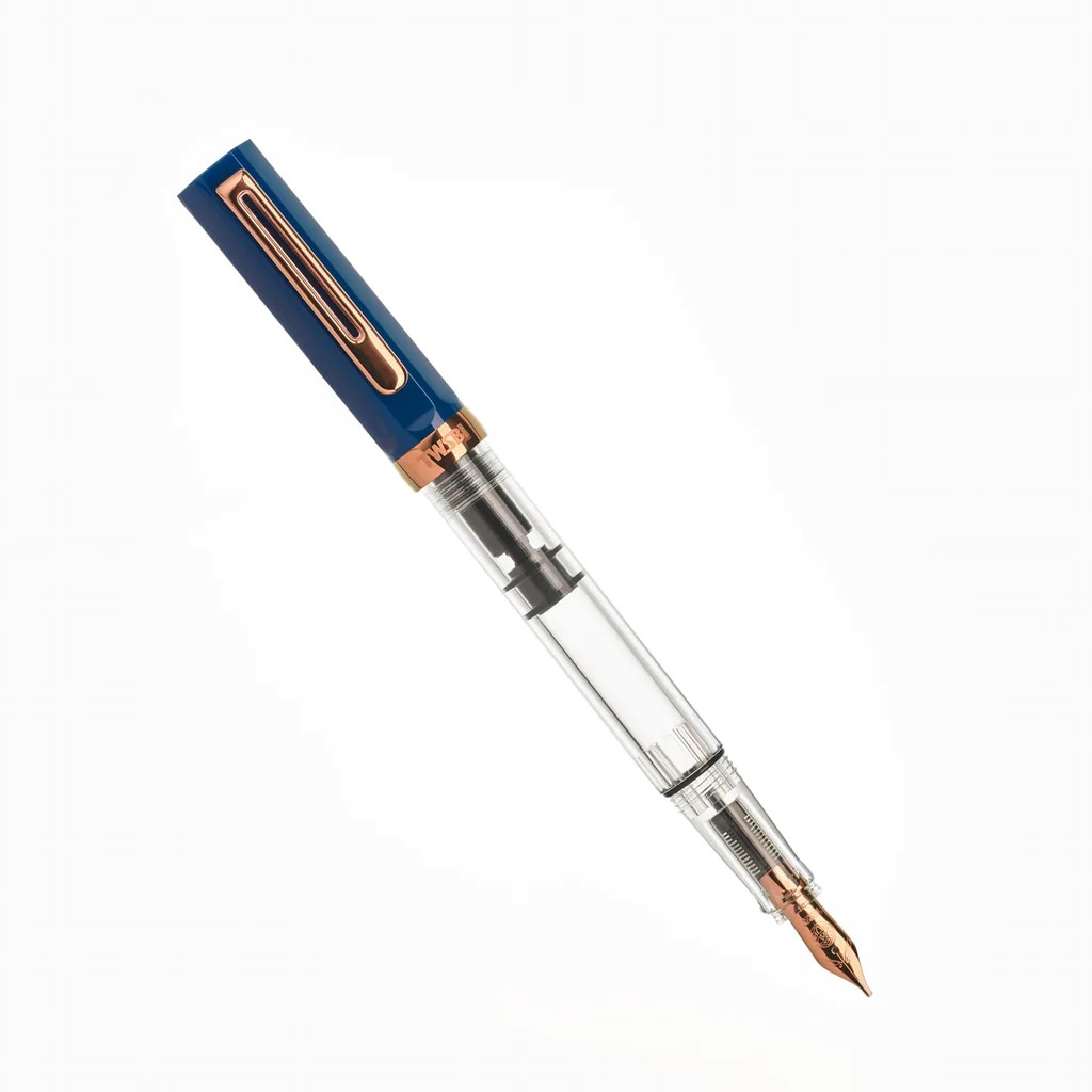 TWSBI ECO Kolbenfüllhalter Indigo Blau mit Bronze
