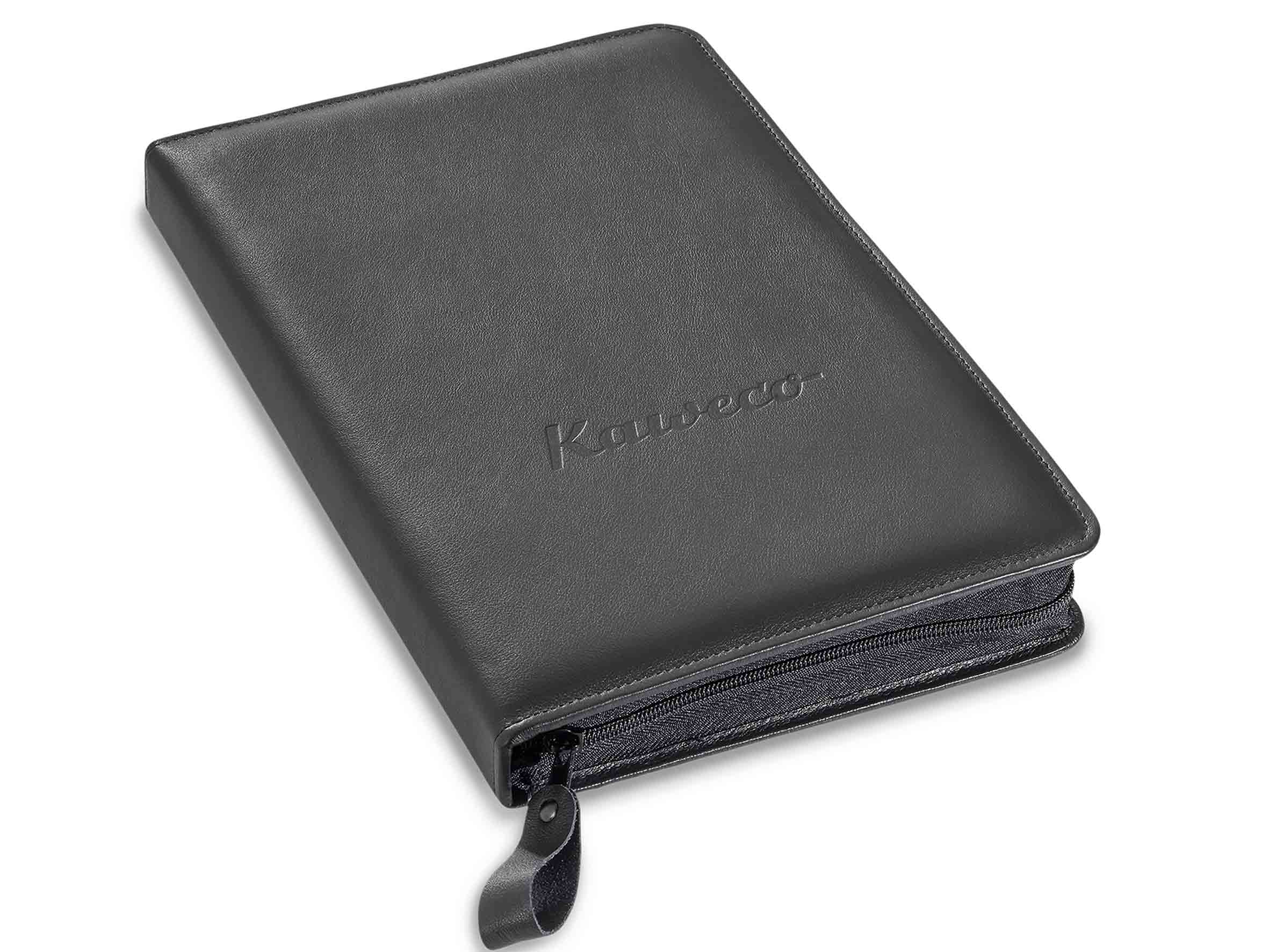 Kaweco-40er-Stiftemappe-Schwarz-mit-Logo-pen-case-with-logo Kaweco Echtleder 40er Stifte Mappe mit Logo Schwarz