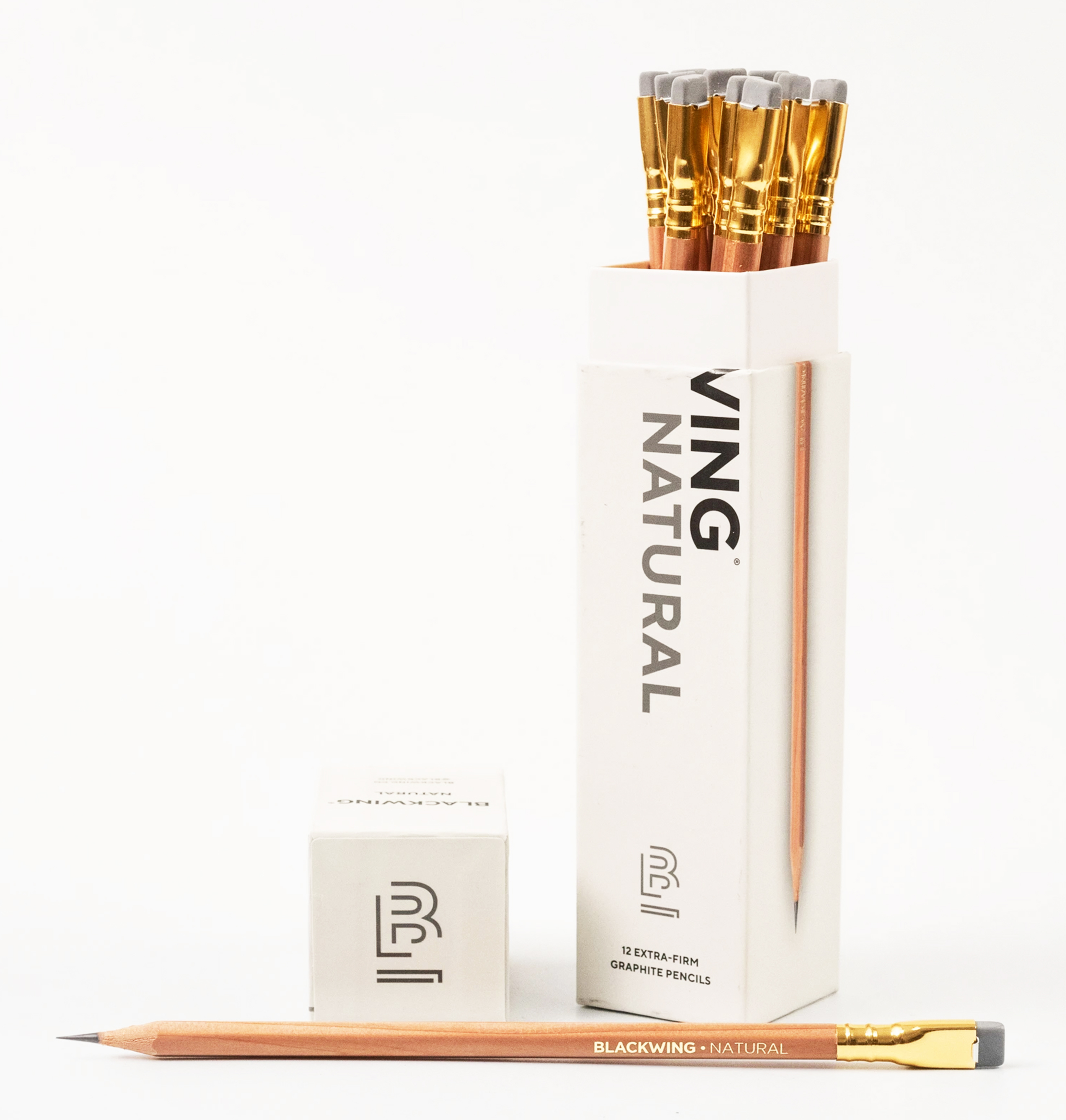 Blackwing Bleistift Natur Detail Radiergummi Set