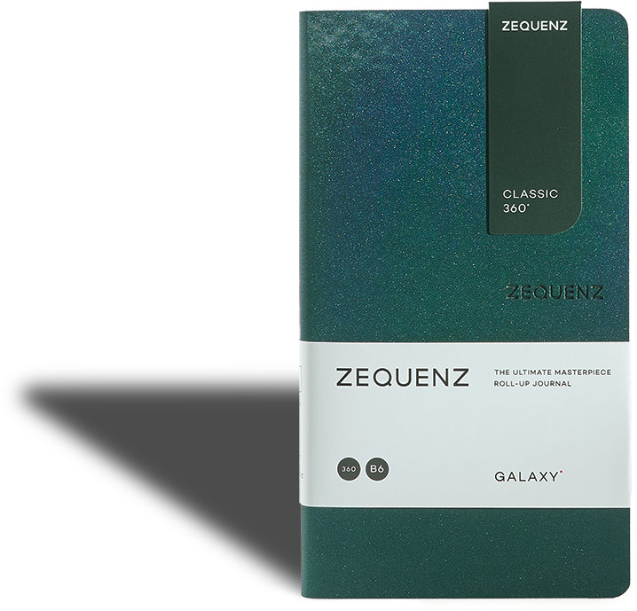 Zequenz Galaxy 360 Notizbuch B6 Slim Astro Green 10 x 17,8 cm