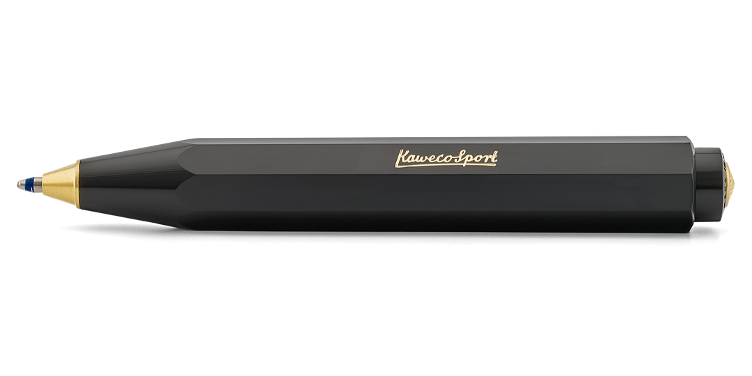 Kaweco_CLASSIC_Schwarz_Kuli_Schatten Kaweco CLASSIC Sport Kugelschreiber Schwarz