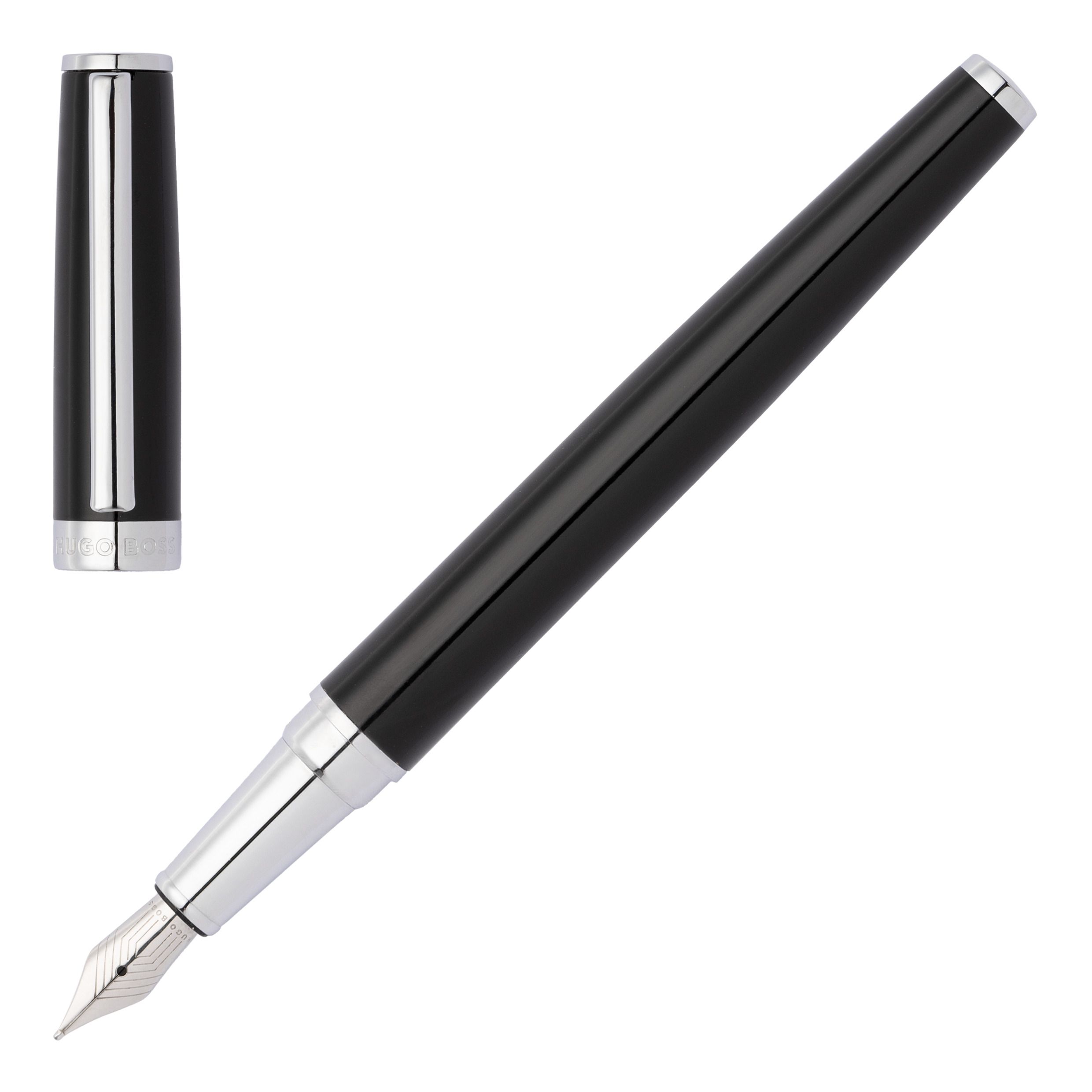 HSN2542A-1 Hugo Boss Fountain Pen Gear Icon Black