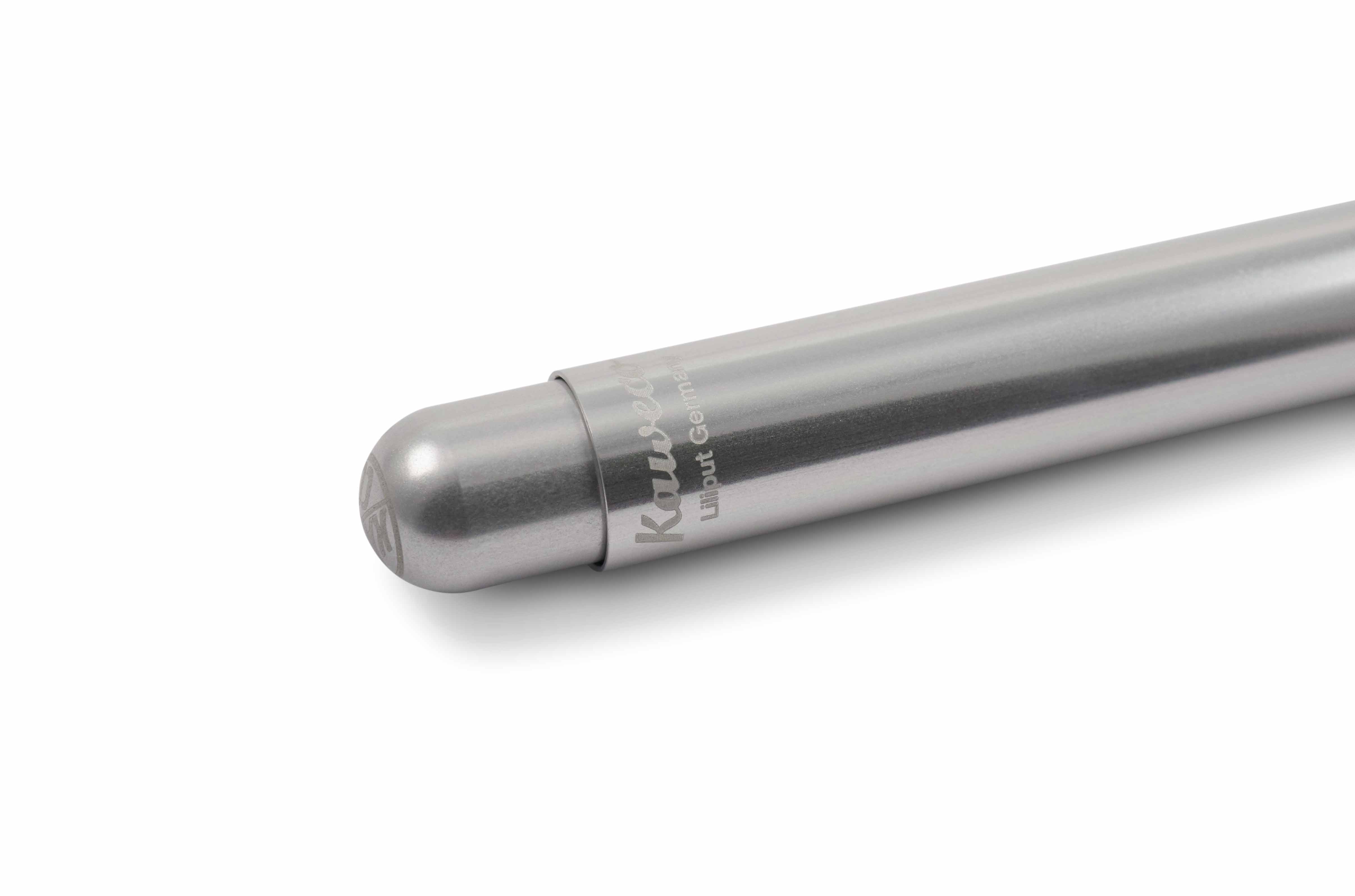 Kaweco-Liliput-Detail-Silber-Kugelschreiber-Druckknopf Kaweco LILIPUT ballpen silver detail back