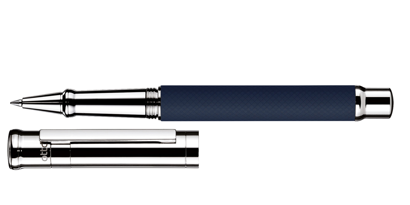 Otto Hutt Entwurf 04 Rollerball Karo Mitternachtsblau