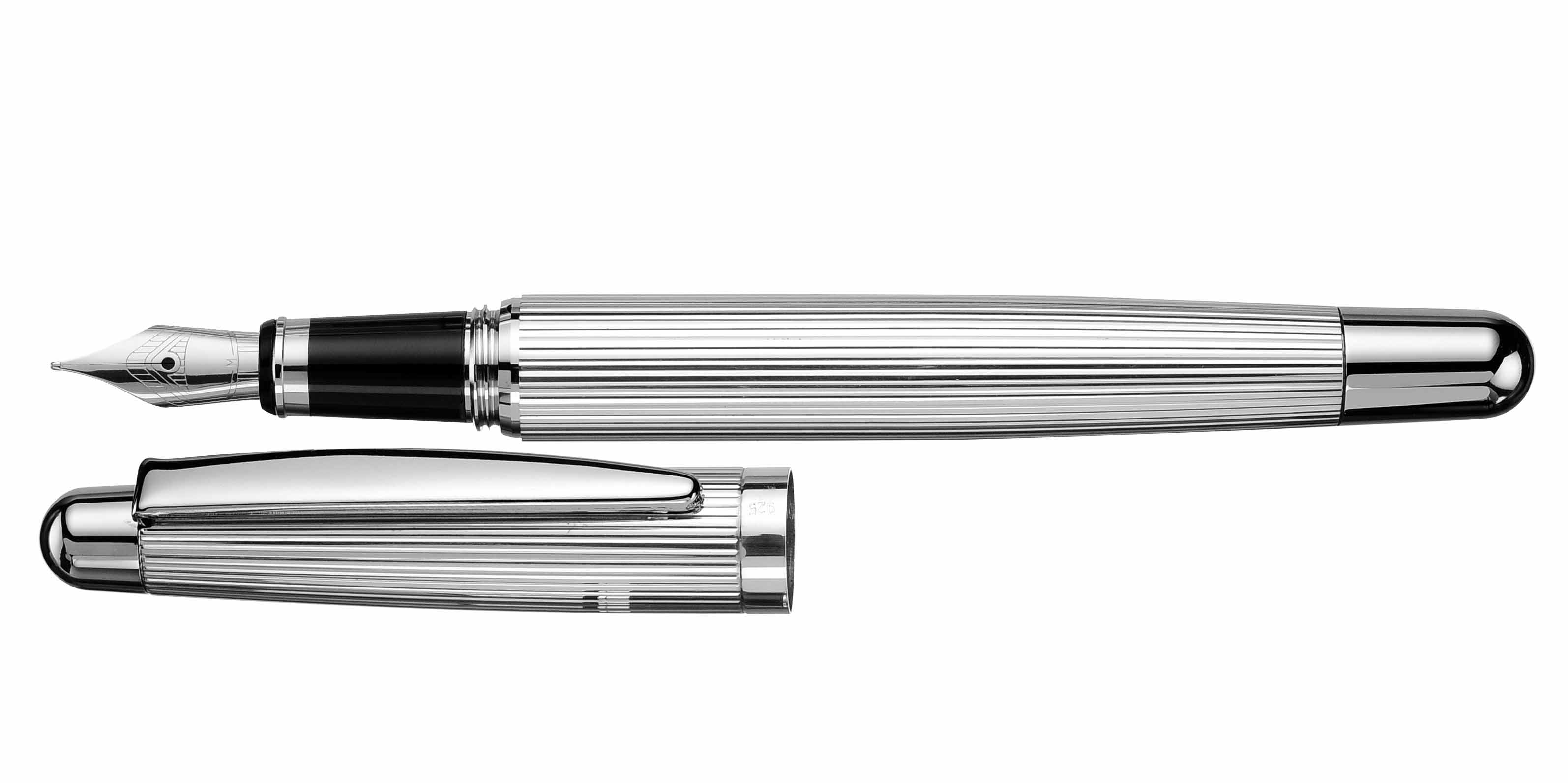 OttoHutt-Entwurf02-Streifen-Fuellhalter-2 Otto Hutt Entwurf 02 Füllhalter Steifen Guilloche