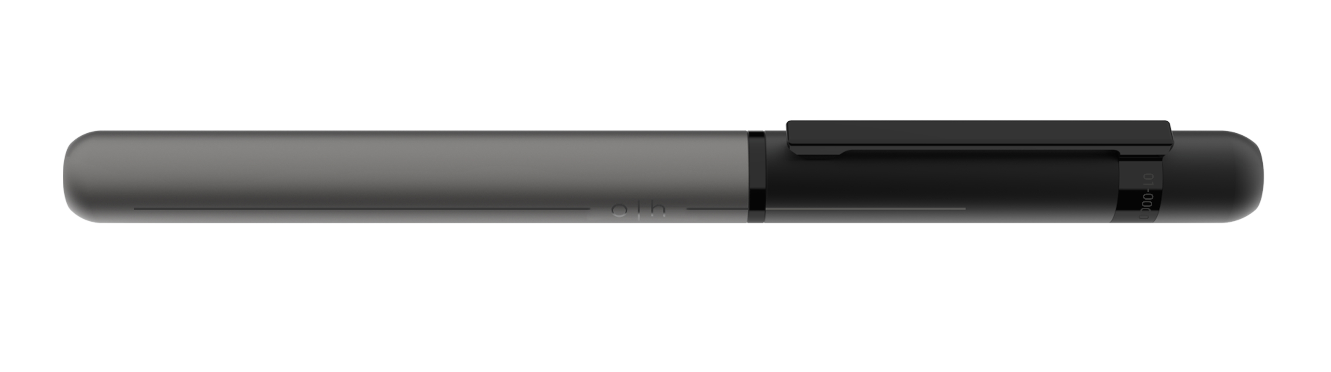 ottohutt-produktbilder-018-18816-design03-Rollerball-darkgrey-quer Otto Hutt Entwurf 03 Füllhalter Dunkelgrau geschlossen