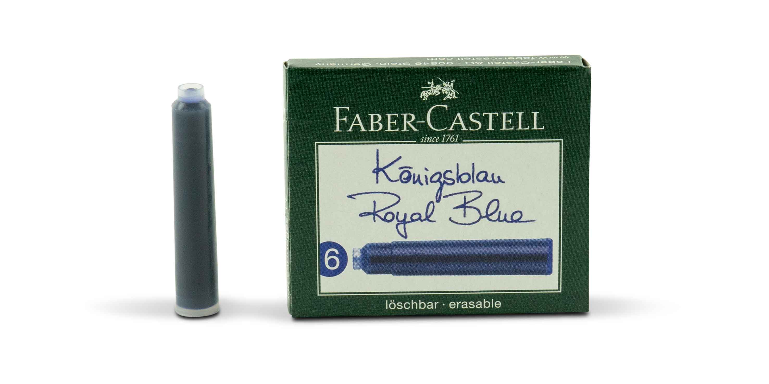Faber-Castell-Standard-Tintenpatronen-K-nigsblau-ink-cartridges-royal-blue Faber-Castell Standard Tintenpatronen Königsblau löschbar