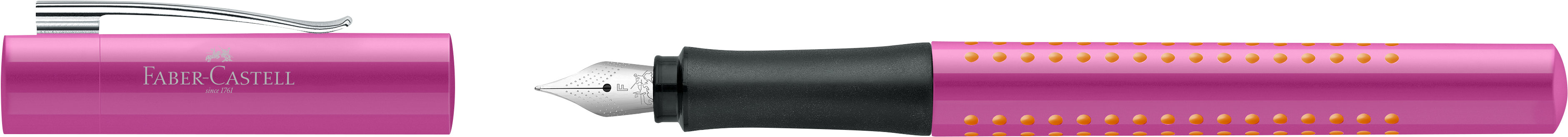 Faber-Castell Füller Grip 2010  Pink-Orange Feder F