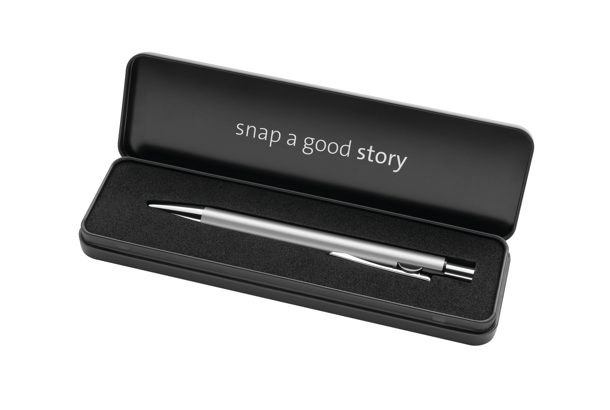 821223-3 Kugelschreiber Snap K10 Metallic Silber im Metalletui