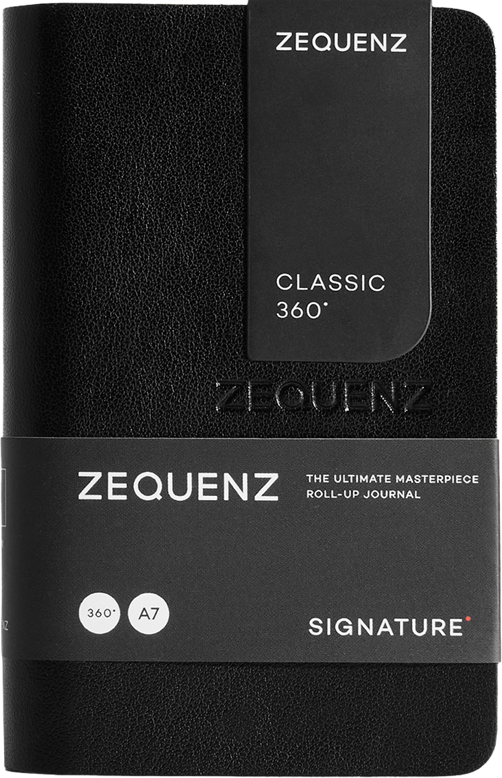 Zequenz Signature Classic 360 Notizbuch A7 Schwarz