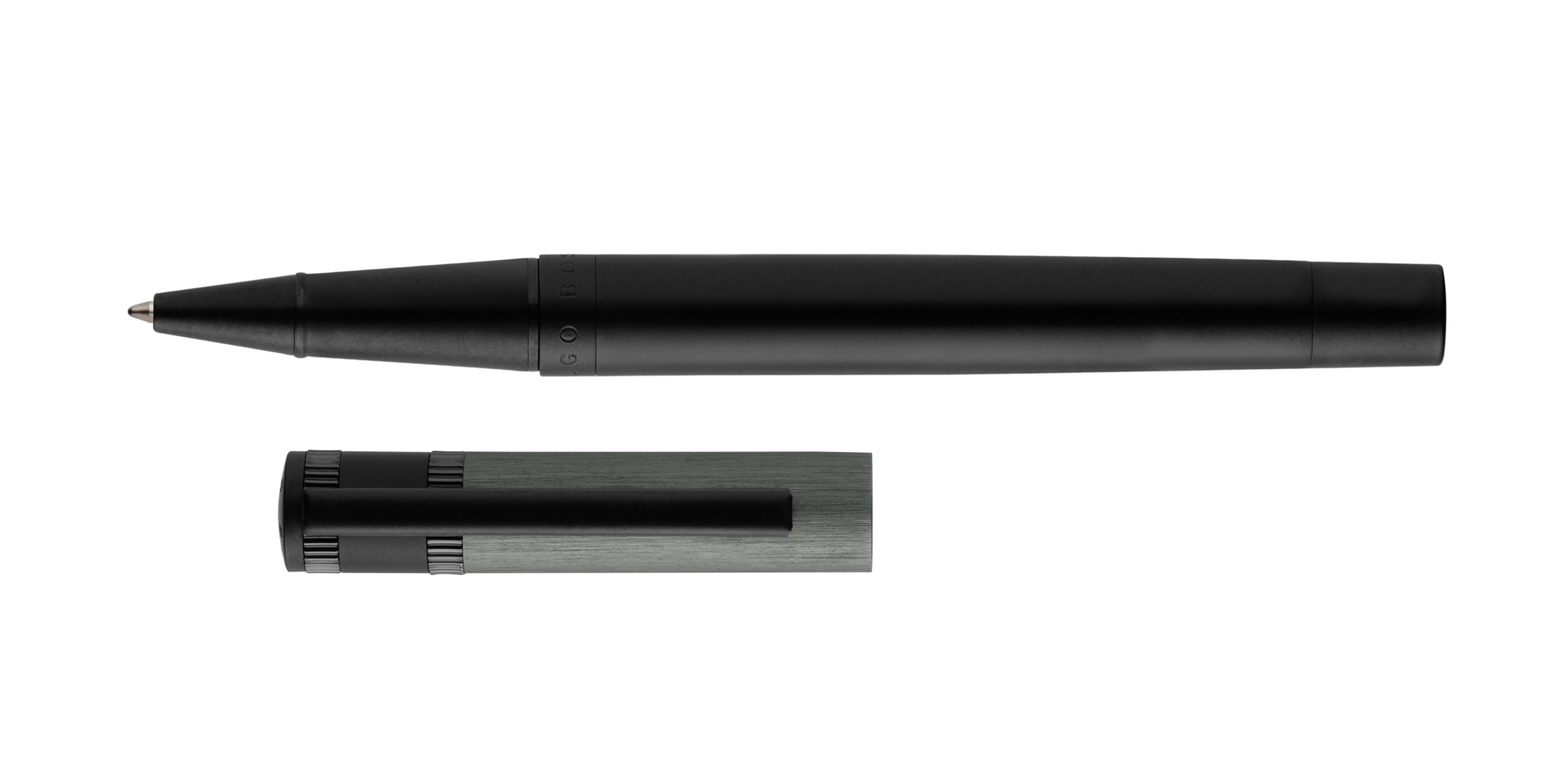 Hugo-Boss-EXPLORE-BRUSHED-Tintenroller-Grey-open Hugo Boss EXPLORE BRUSHED rollerball Grey