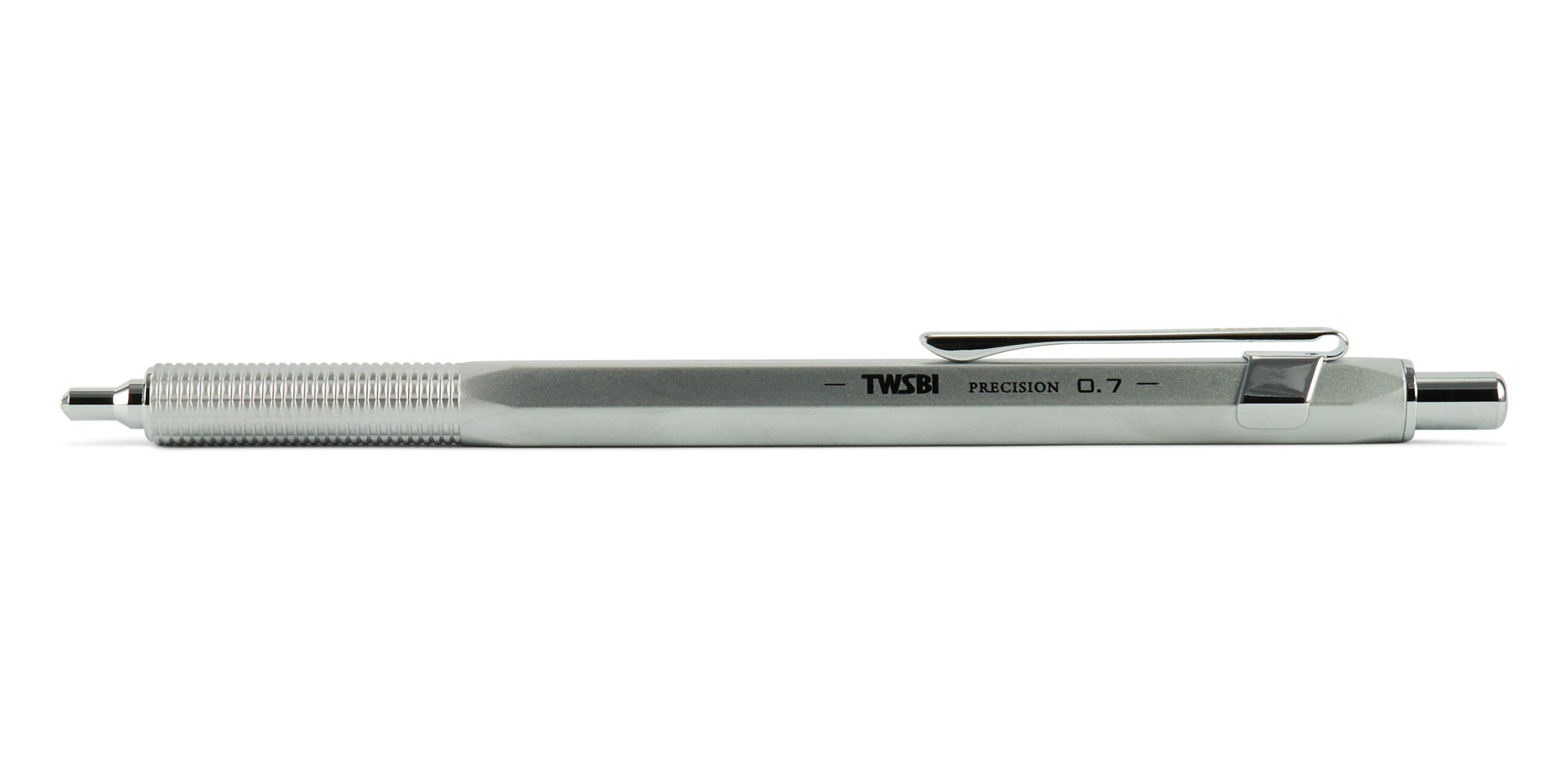 TWSBI-Precision-push-pencil-RT-0-7-mm-silver5a0c74a0ee981 TWSBI Precision RT Druckbleistift 0,7 mm silber Minenrohr eingefahren