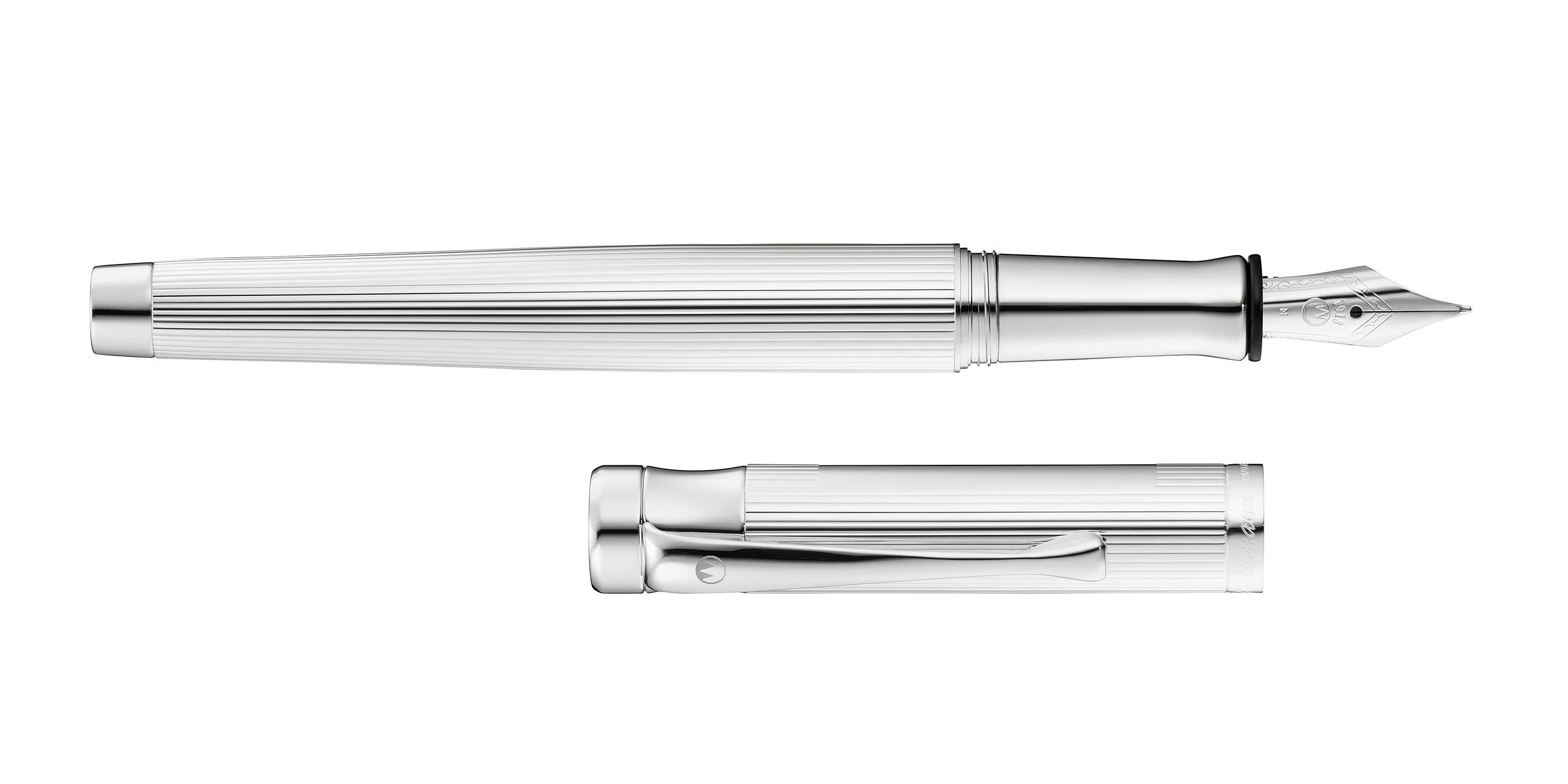 Waldmann Tango fountain pen silver lines-design steel nib