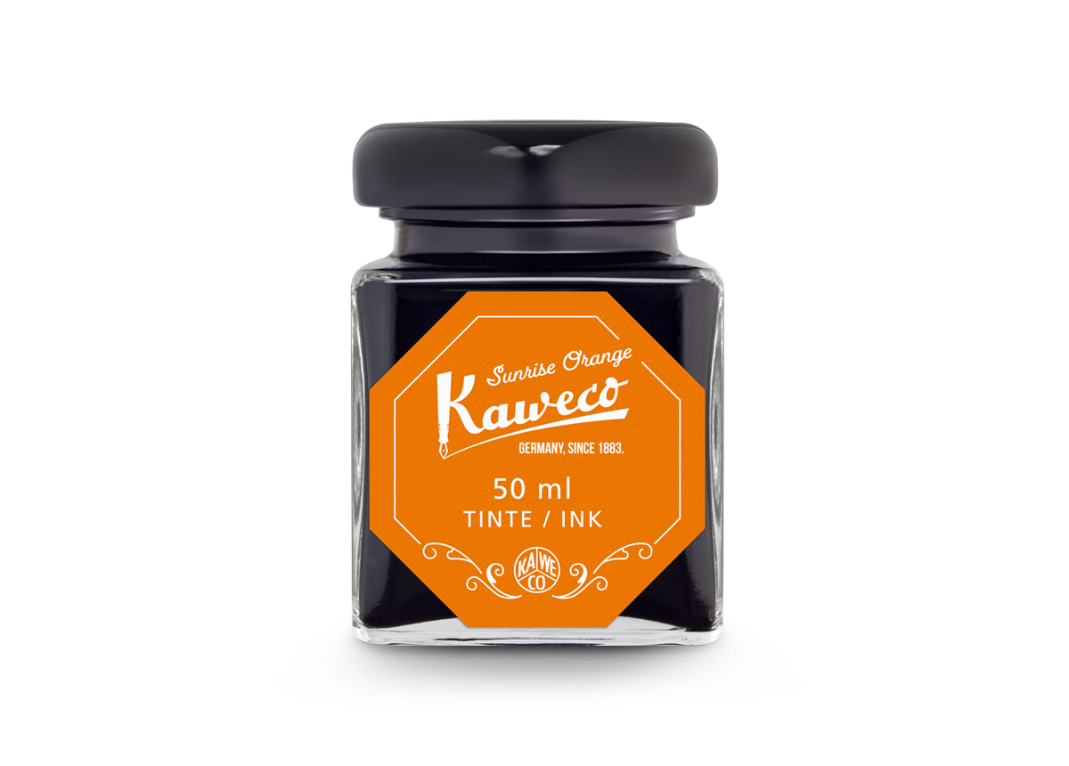 Kaweco_Ink_Bottle_SunOra_web_s Kaweco Tintenglas Sonnenaufgang Orange 50 ml