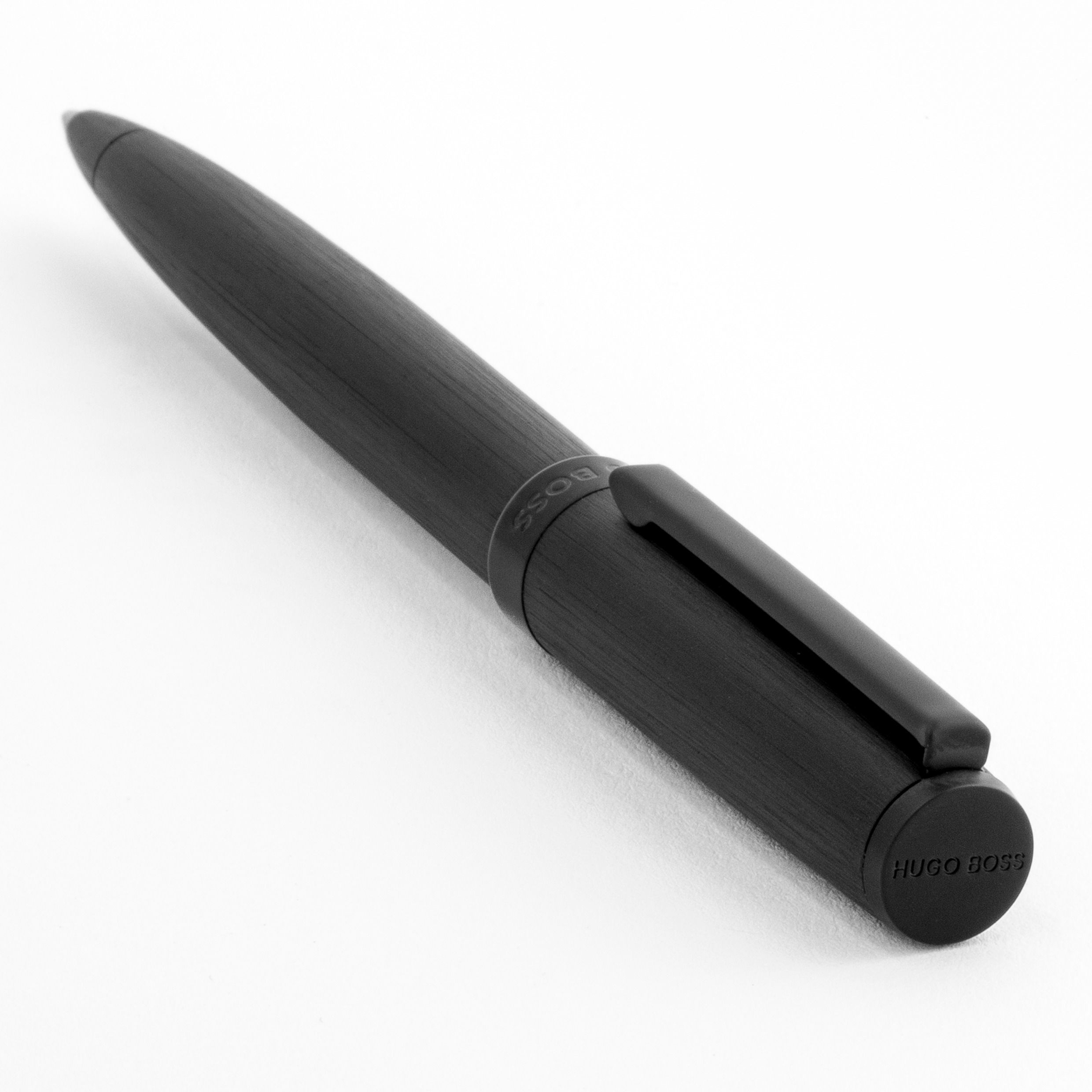 HSK4414A_A-1 Hugo Boss Kugelschreiber Gear Brushed Schwarz