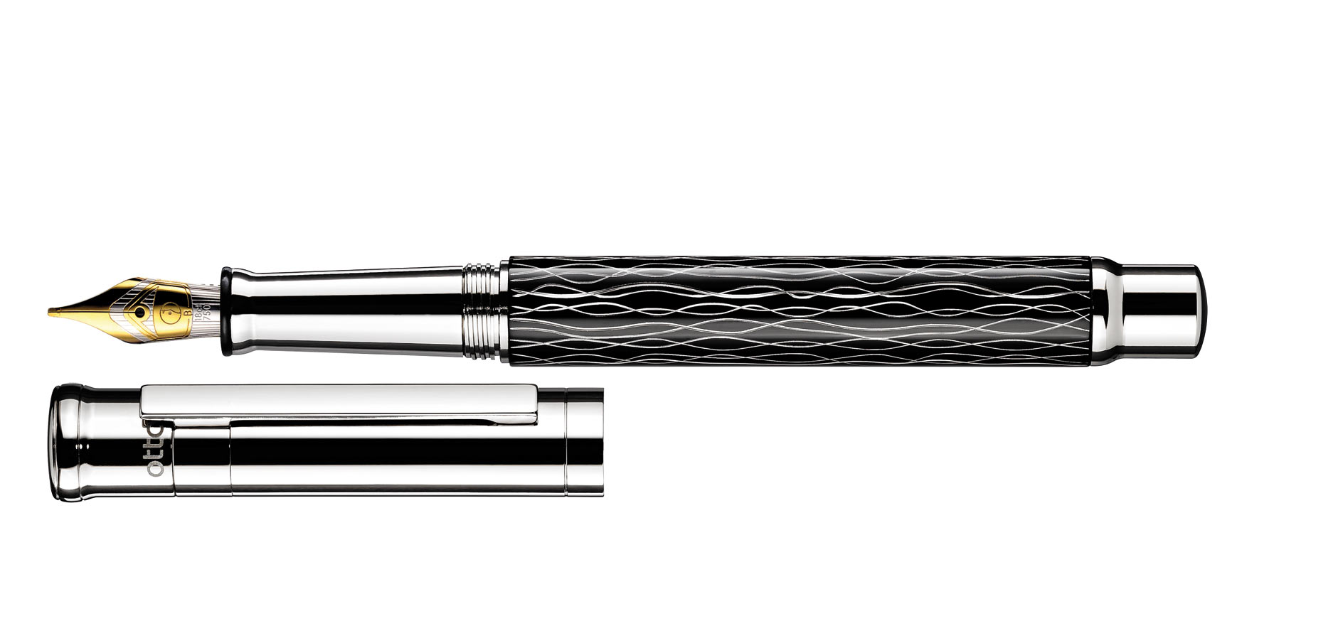 Otto Hutt Entwurf 04 Füllhalter Welle Schwarz