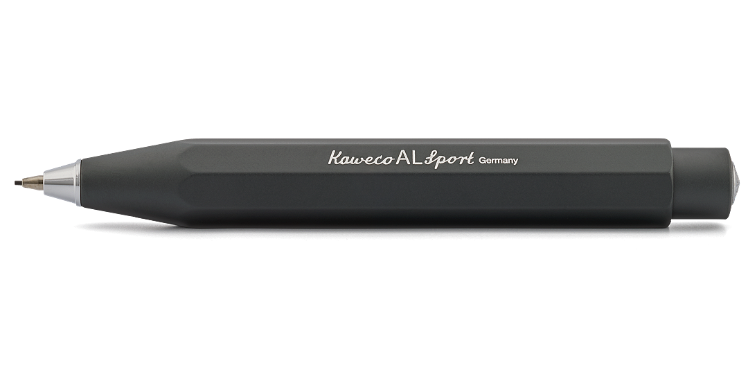 Kaweco_AL_Schwarz_Druckbleistift_Schatten Kaweco AL Sport Druckbleistift 0,7 mm Schwarz