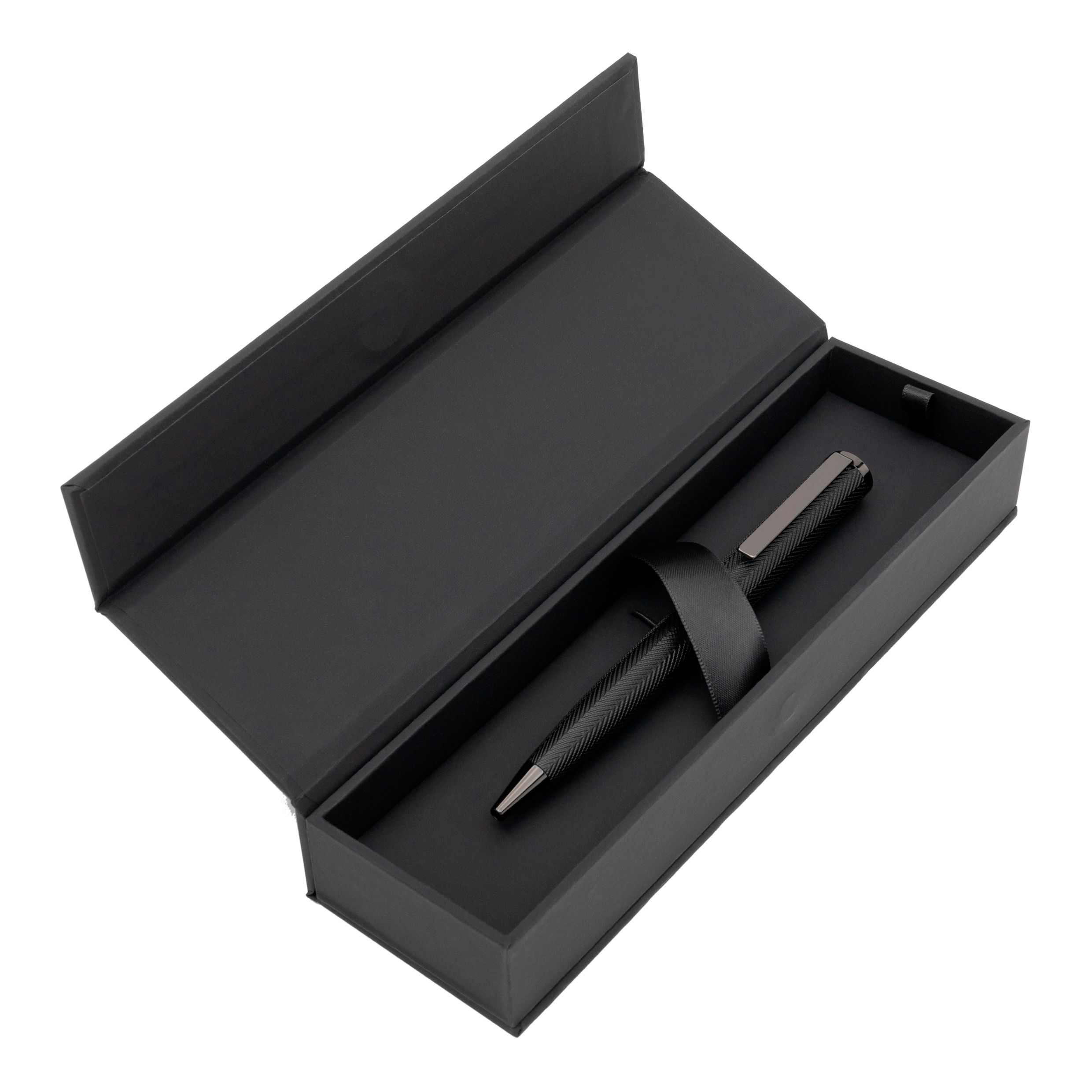 HSI1064D_E2-1  Hugo Boss ballpoint pen Formation Herringbone Gun