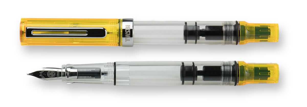TWSBI ECO Kolbenfüllhalter Transparent Gelb