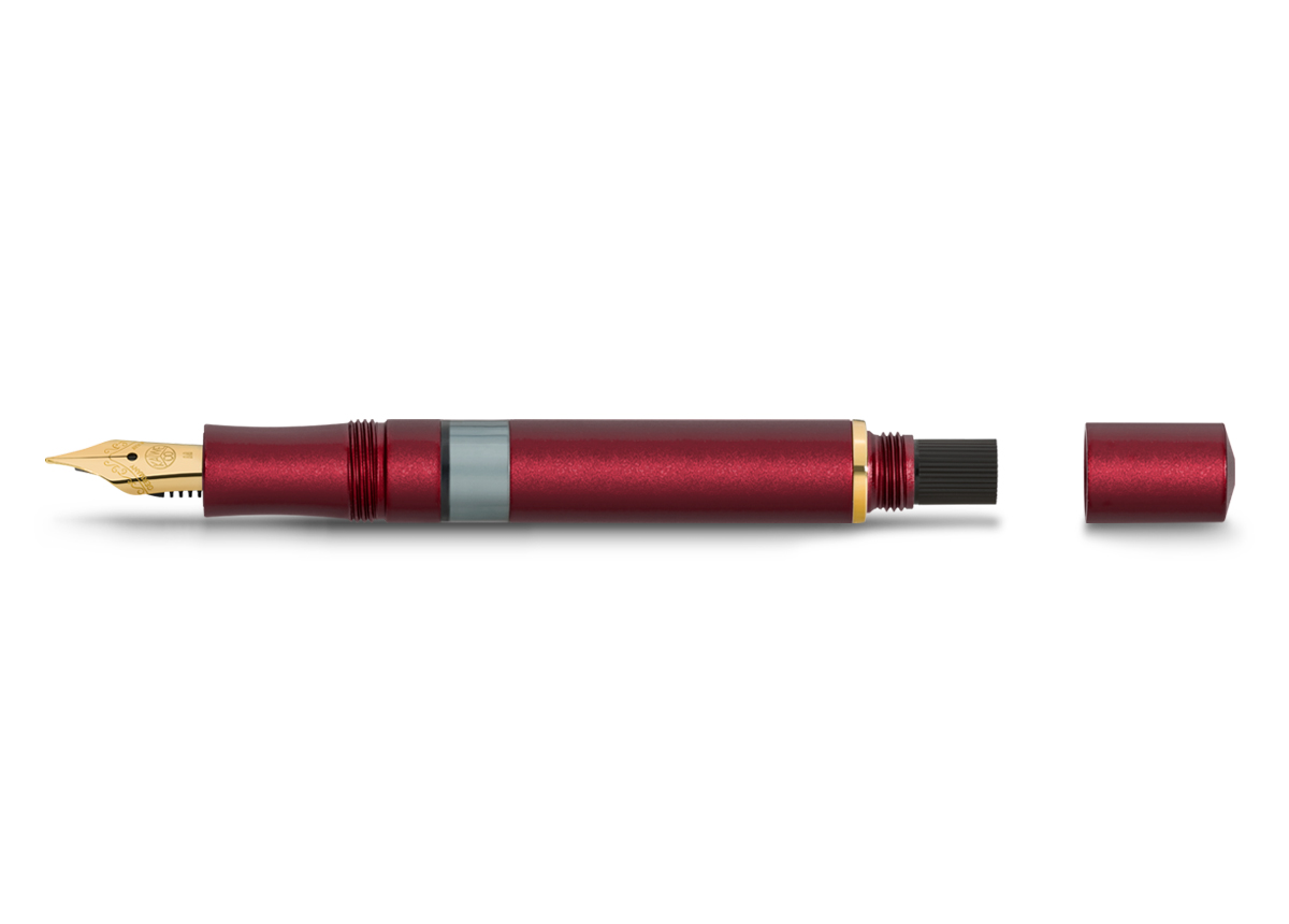 Kaweco PISTON SPORT AL Bordeaux Kolbenfüllhalter Starter Set