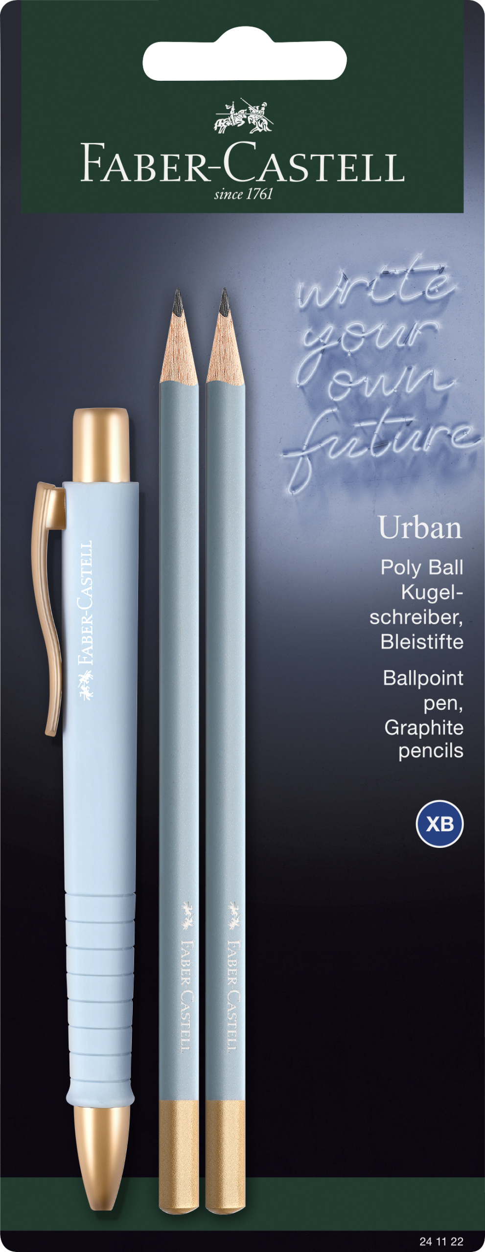 241122_BP-Poly-Ball-Urban-GP-Urban-BK-sky-blue_High-Res_85236 Faber-Castell Poly Ball Urban Kugelschreiber Set
