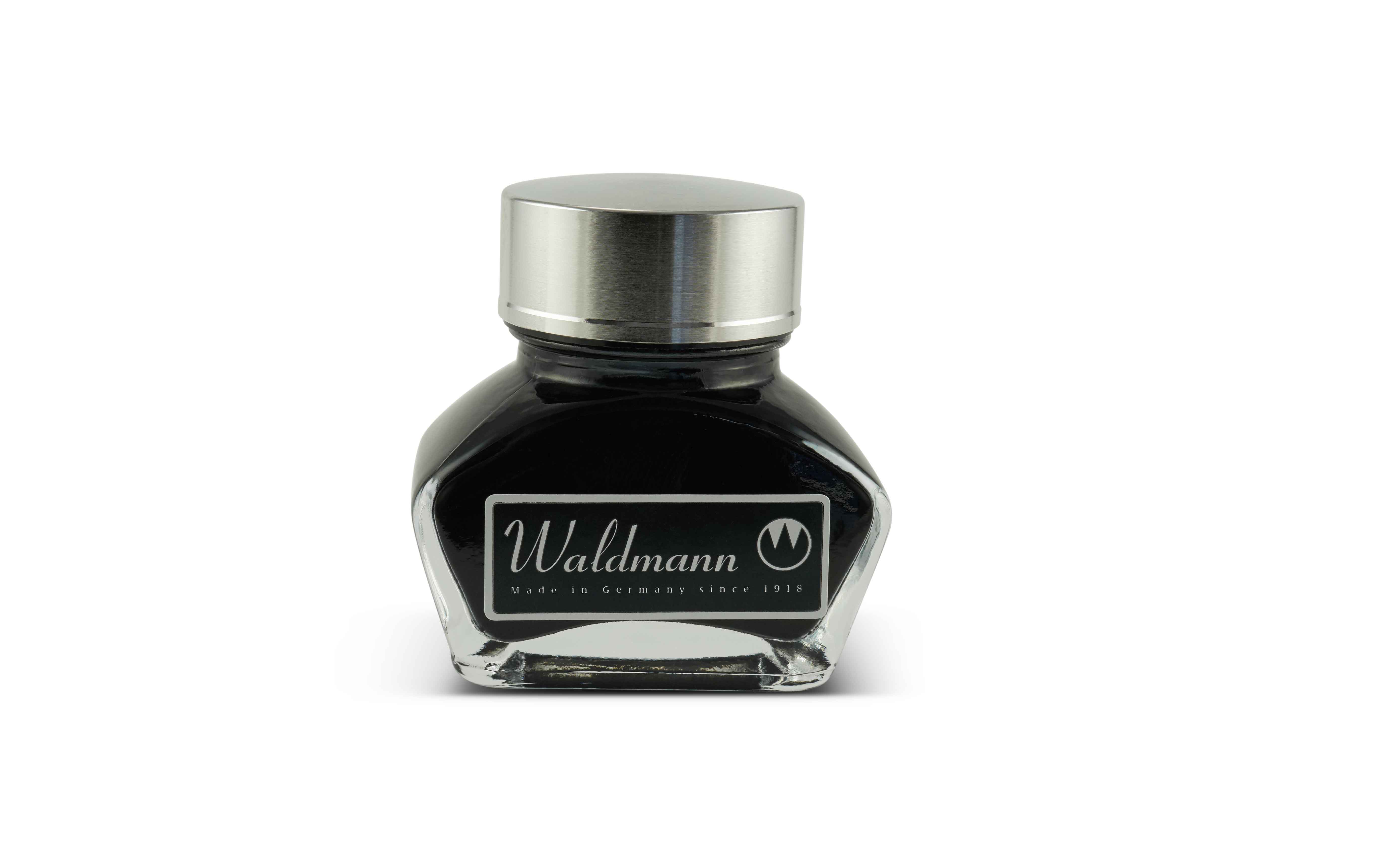 Waldmann-fountain-pen-ink-bottle-black Waldmann Tintenglas 30 ml Schwarz