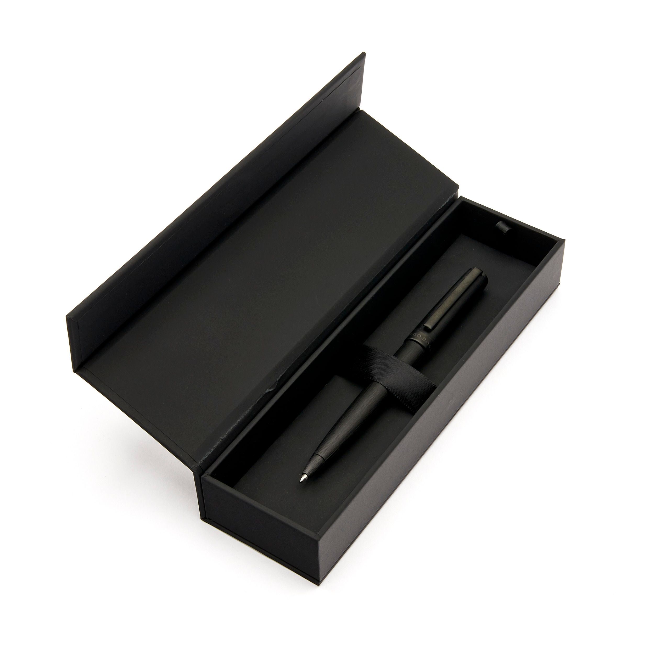 HSK4414A_E2-2 Hugo Boss Kugelschreiber Gear Brushed Schwarz