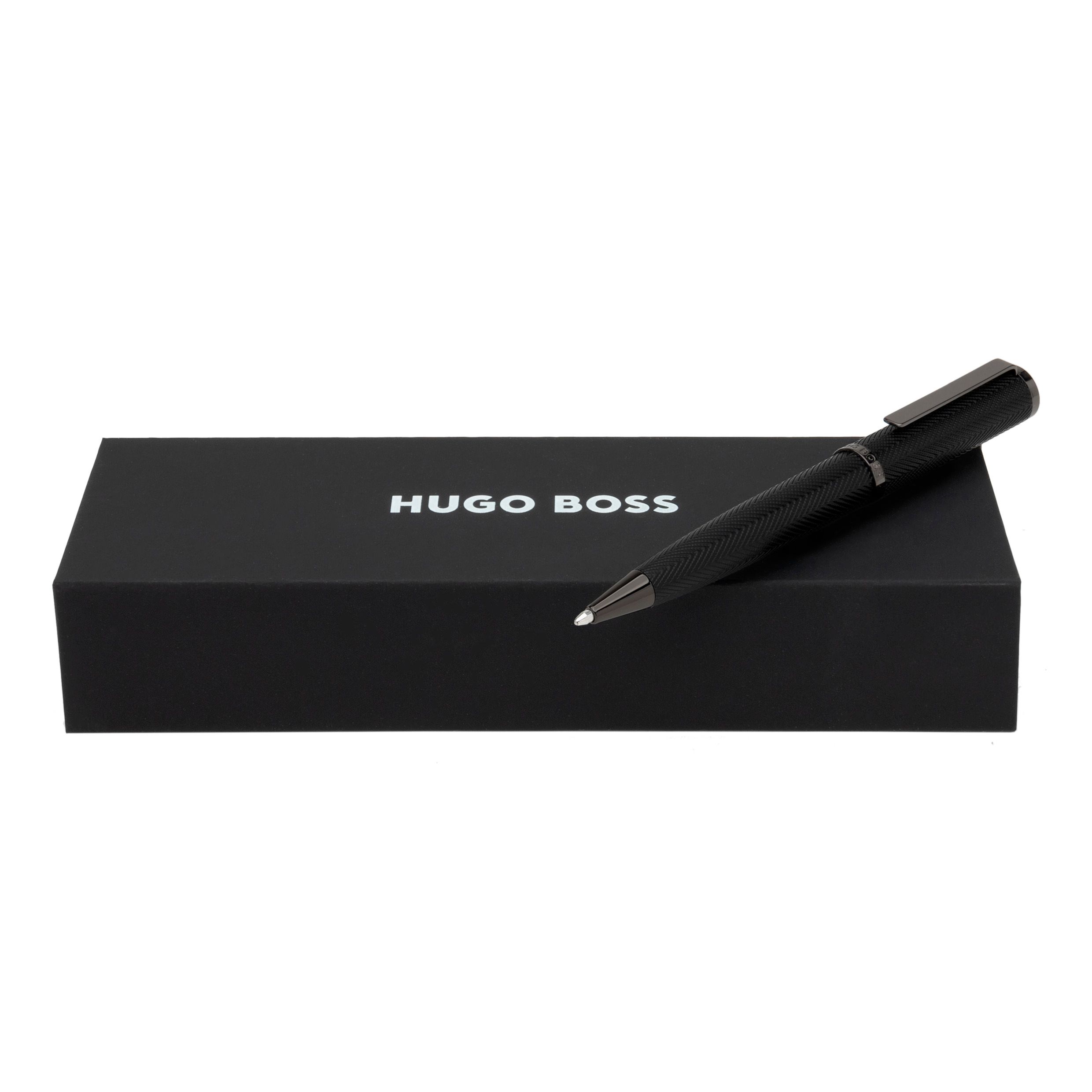 HSI1064D_E-1  Hugo Boss ballpoint pen Formation Herringbone Gun