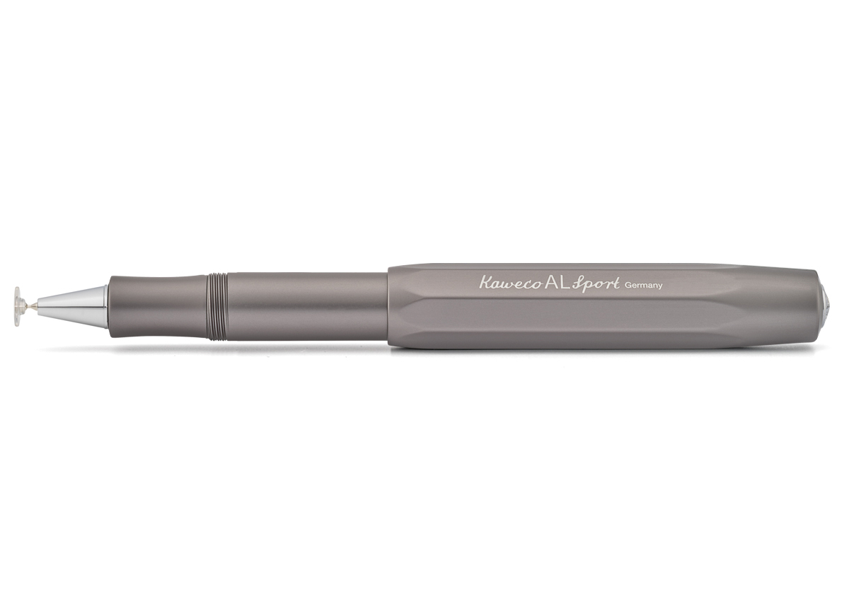 Kaweco-AL-Sport-Stylus-Disc-Anthrazit-silver-nib Kaweco AL Sport CONNECT Disc Stylus Anthrazit mit Spitze Silber